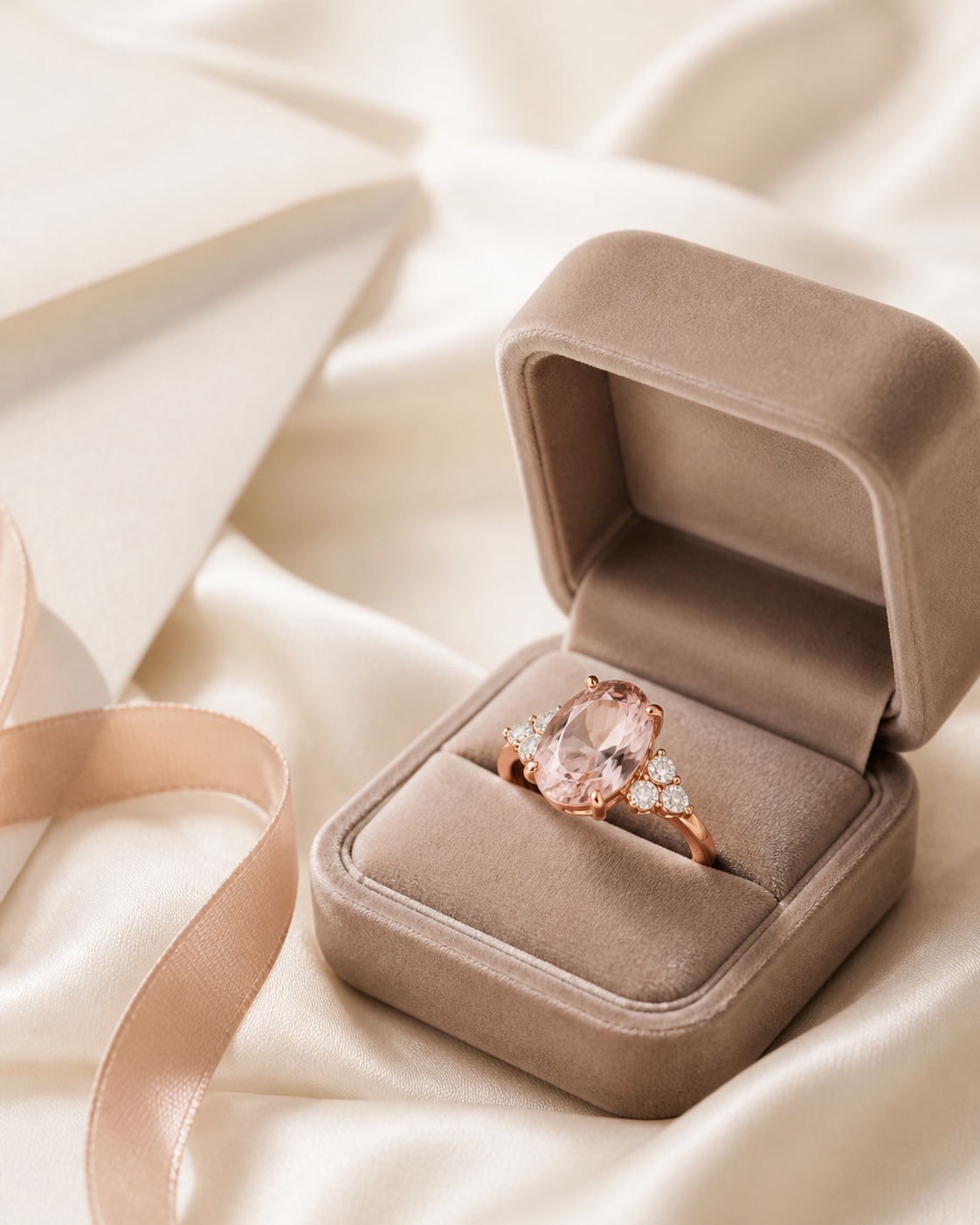 Personalized ring presented in a gift box