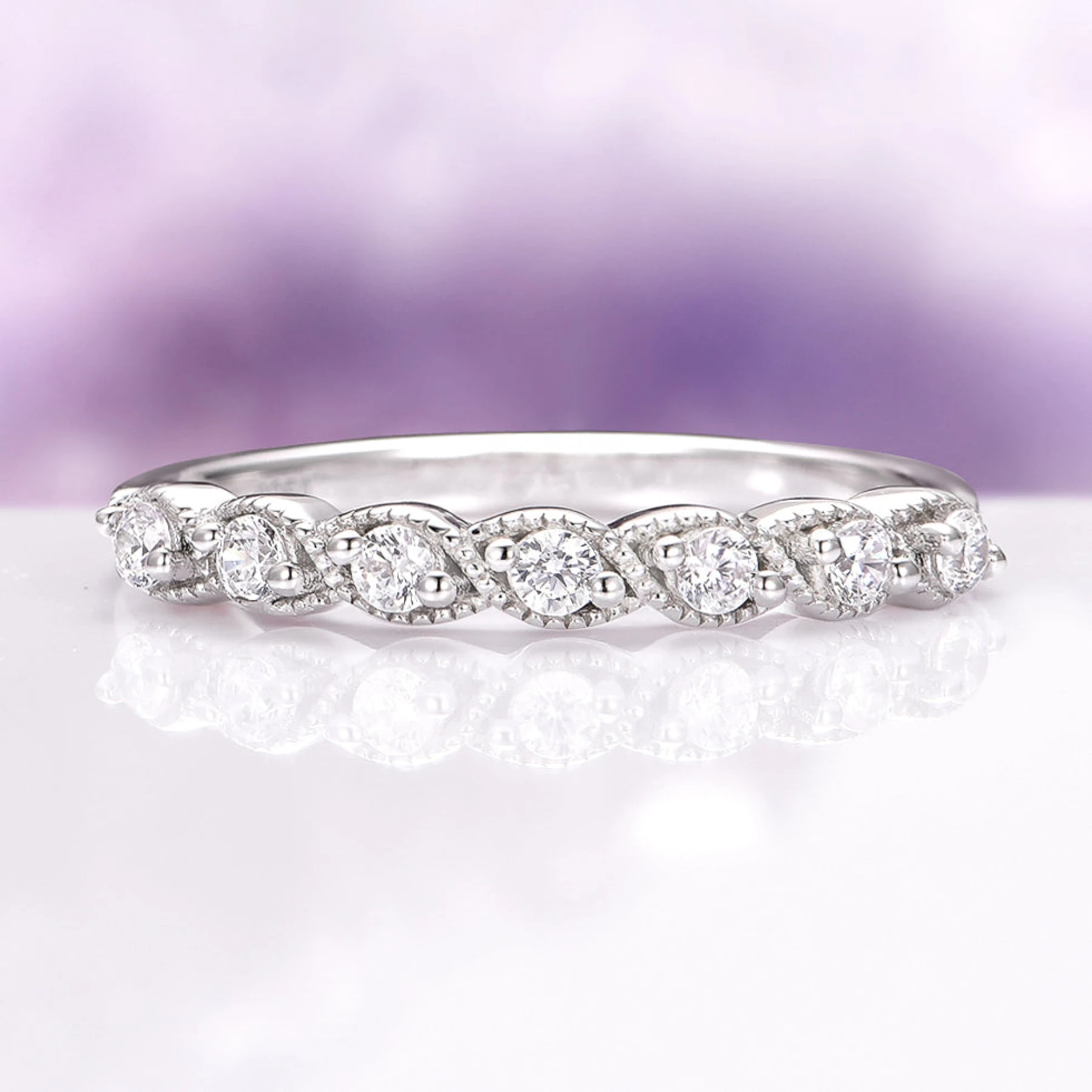 Vintage Wedding Band in Sterling Silver