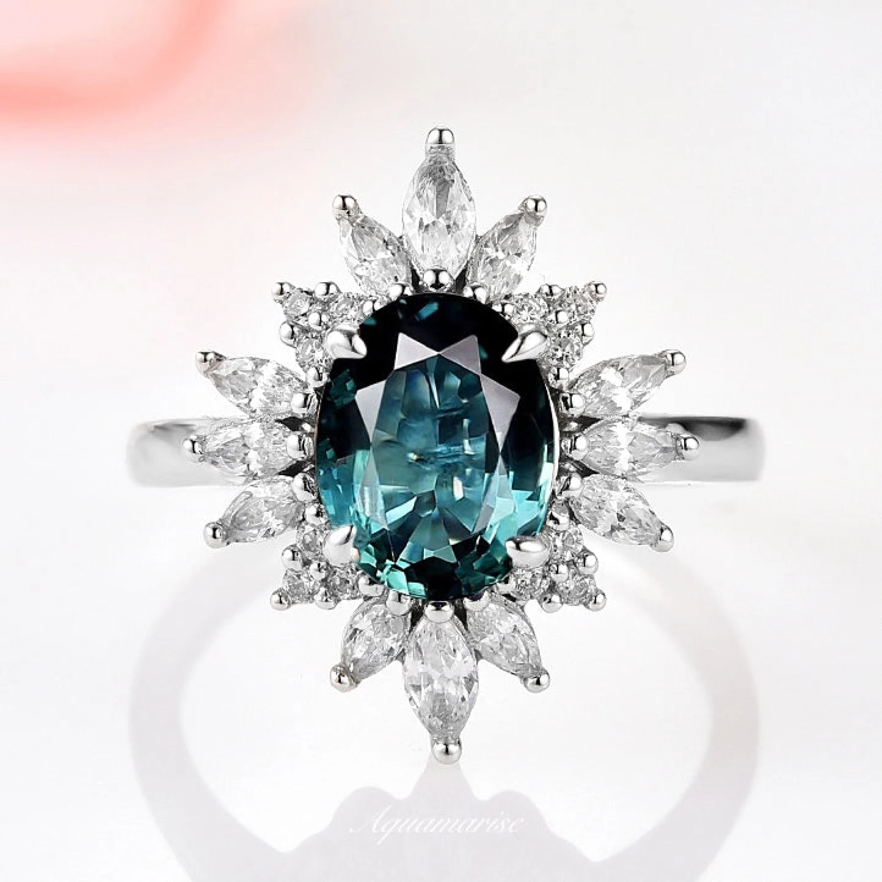 Aurora Natural London Blue Topaz Ring in Sterling Silver