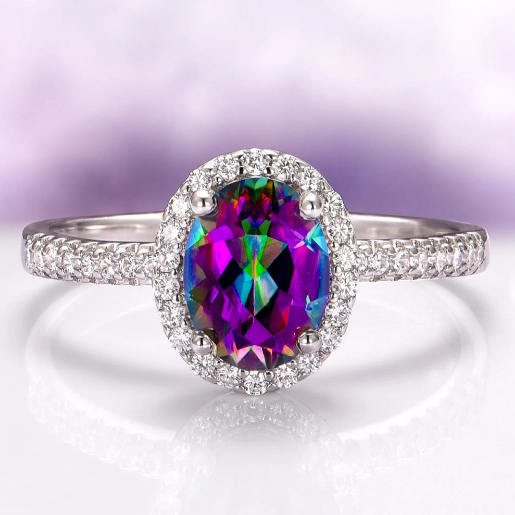Iris Mystic Topaz Ring in Sterling Silver