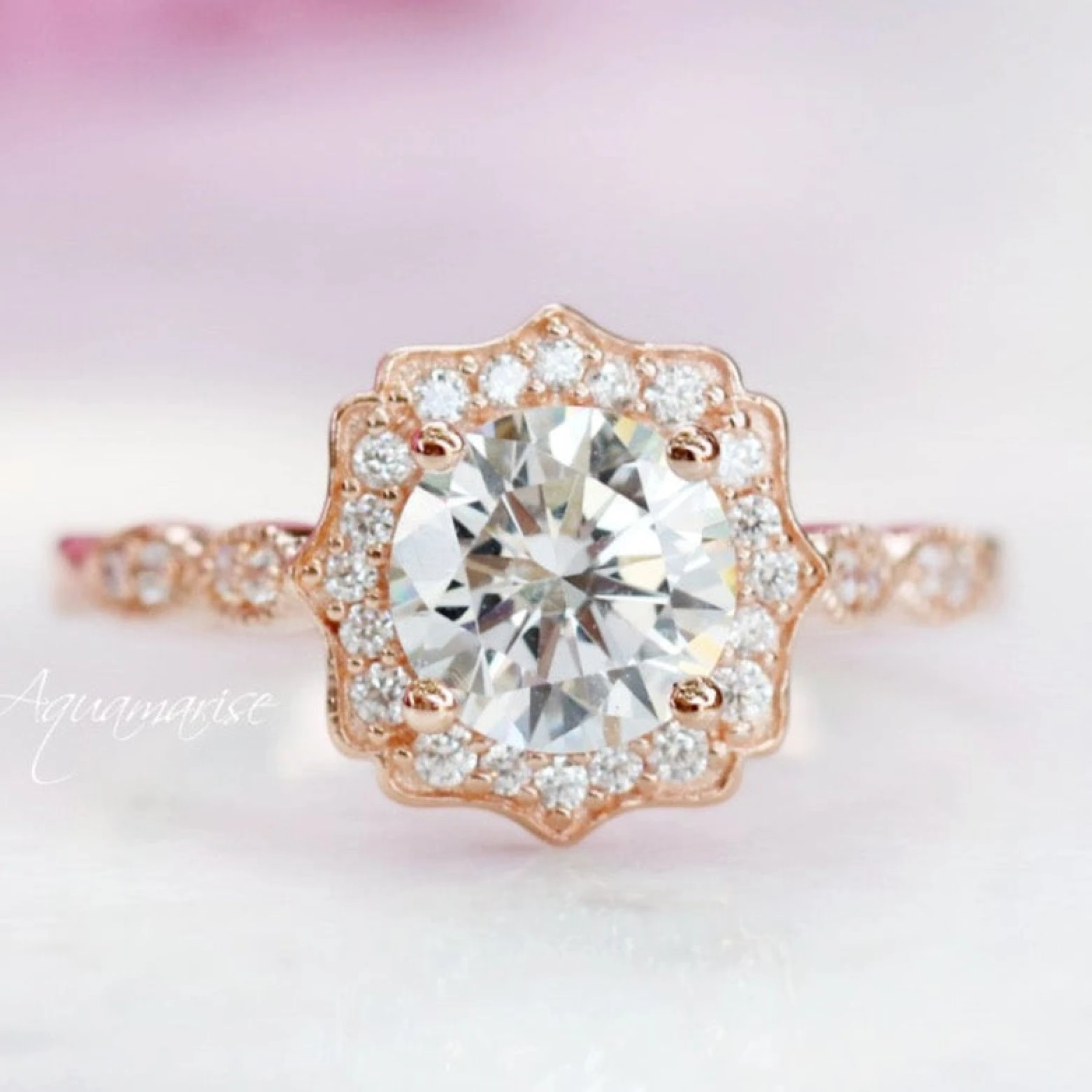 Cordelia Engagement Ring in 14K Solid
