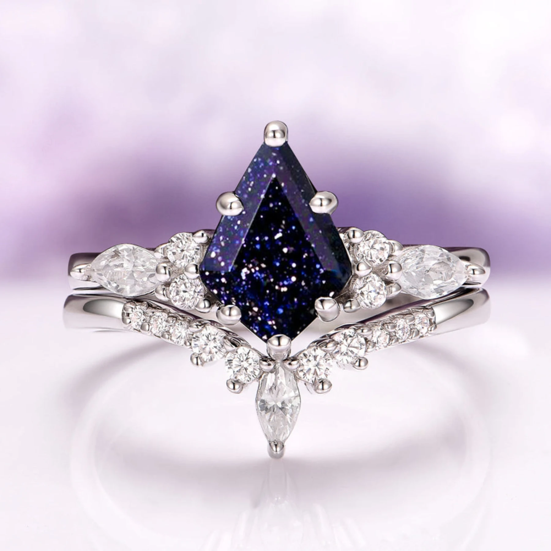 Skye Kite® Starry Night® Ring Set in Sterling Silver