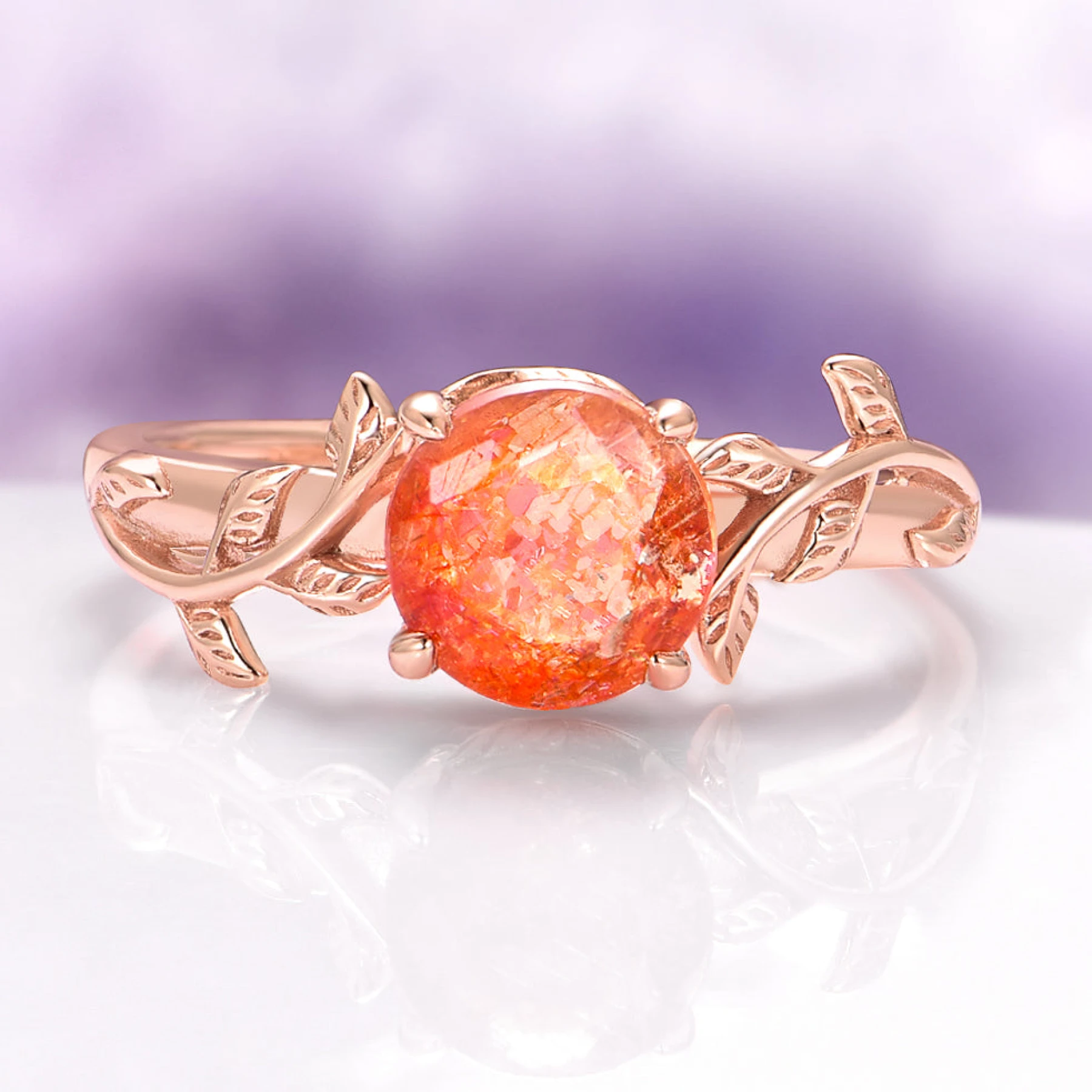 Natural Leaf Ring in Vermeil
