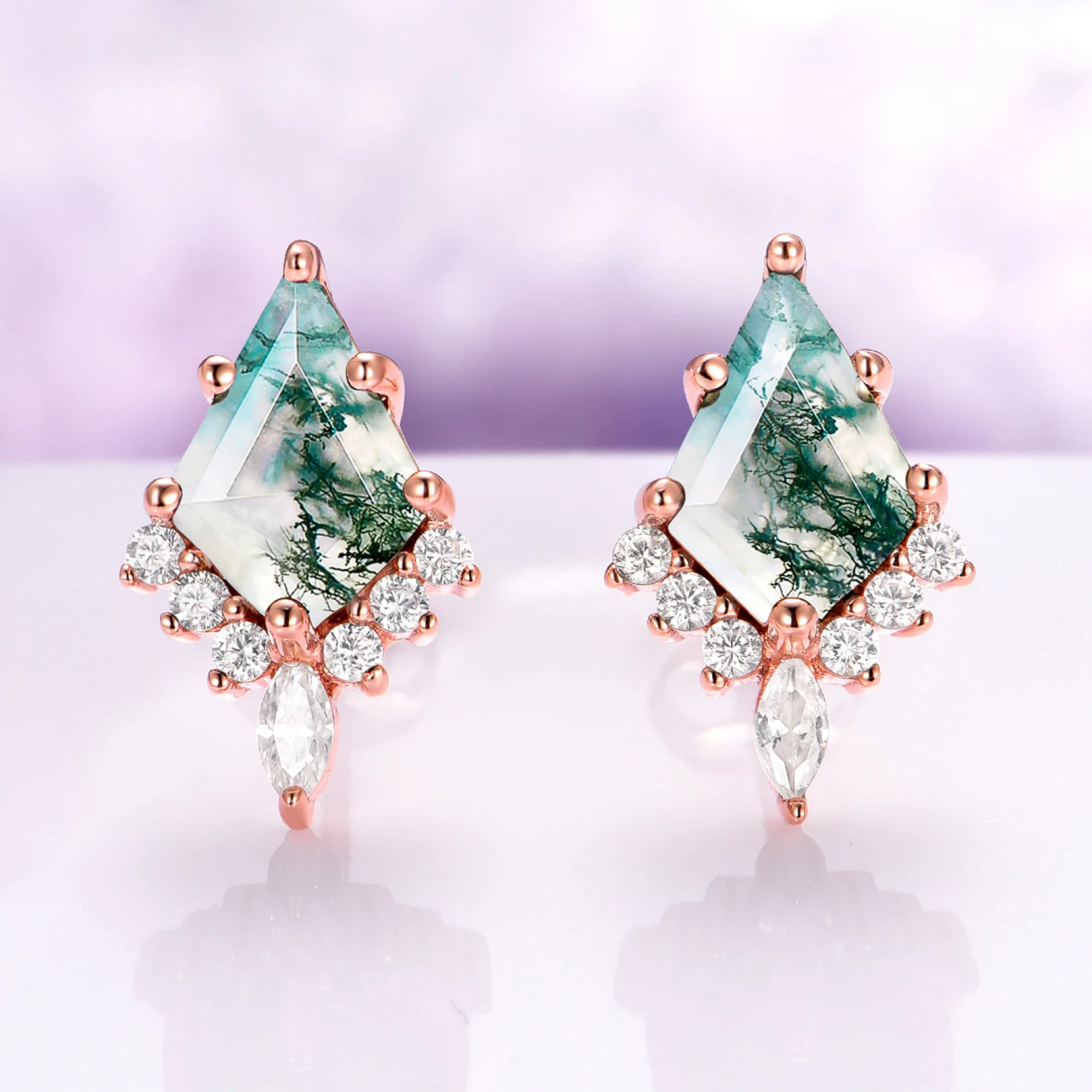Skye Kite® Stud Earrings in 14K Rose Gold Vermeil