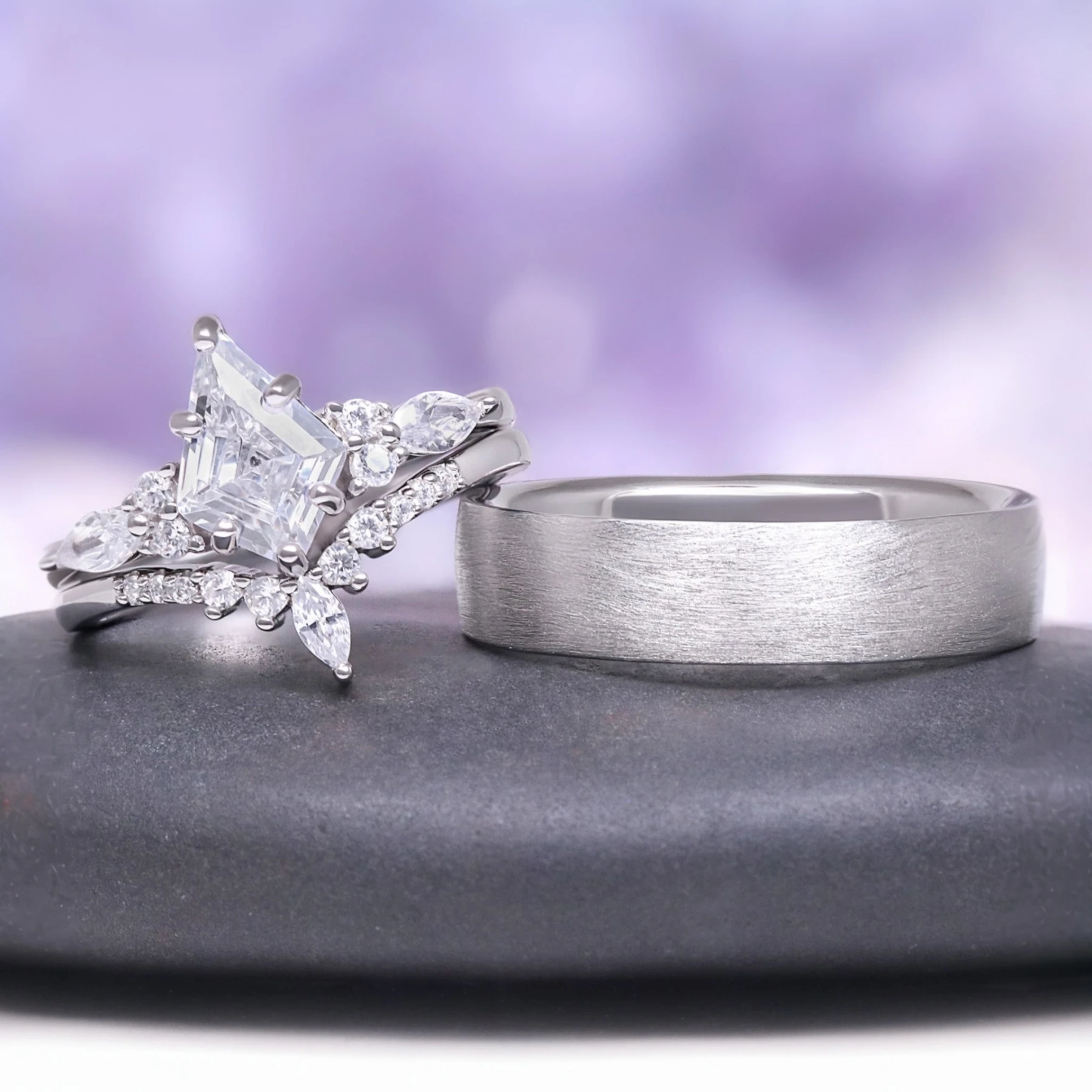 Skye Kite® Simulated Diamond Couples Ring Set