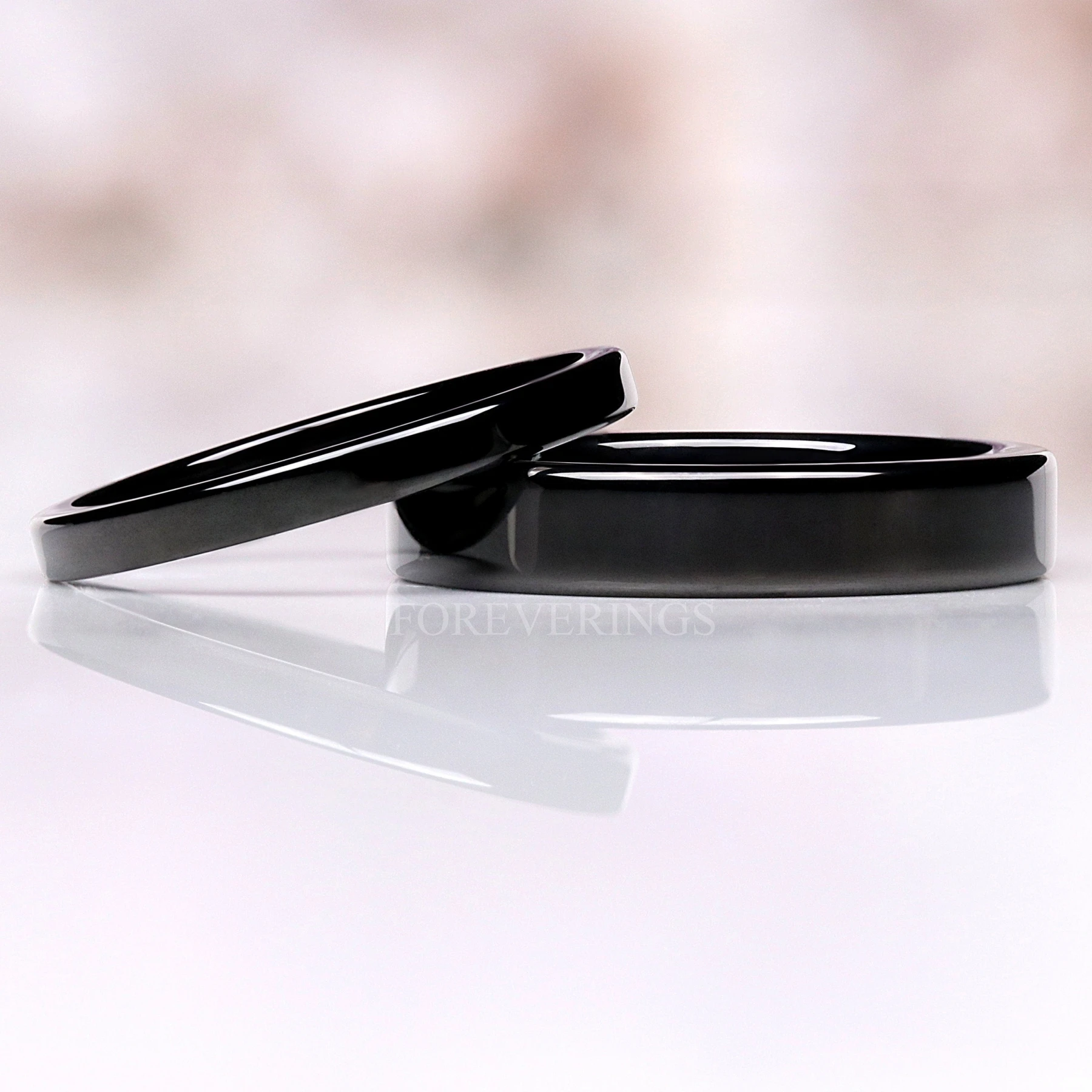 Thin Black Wedding Band – 2mm & 4mm Minimalist Tungsten Ring