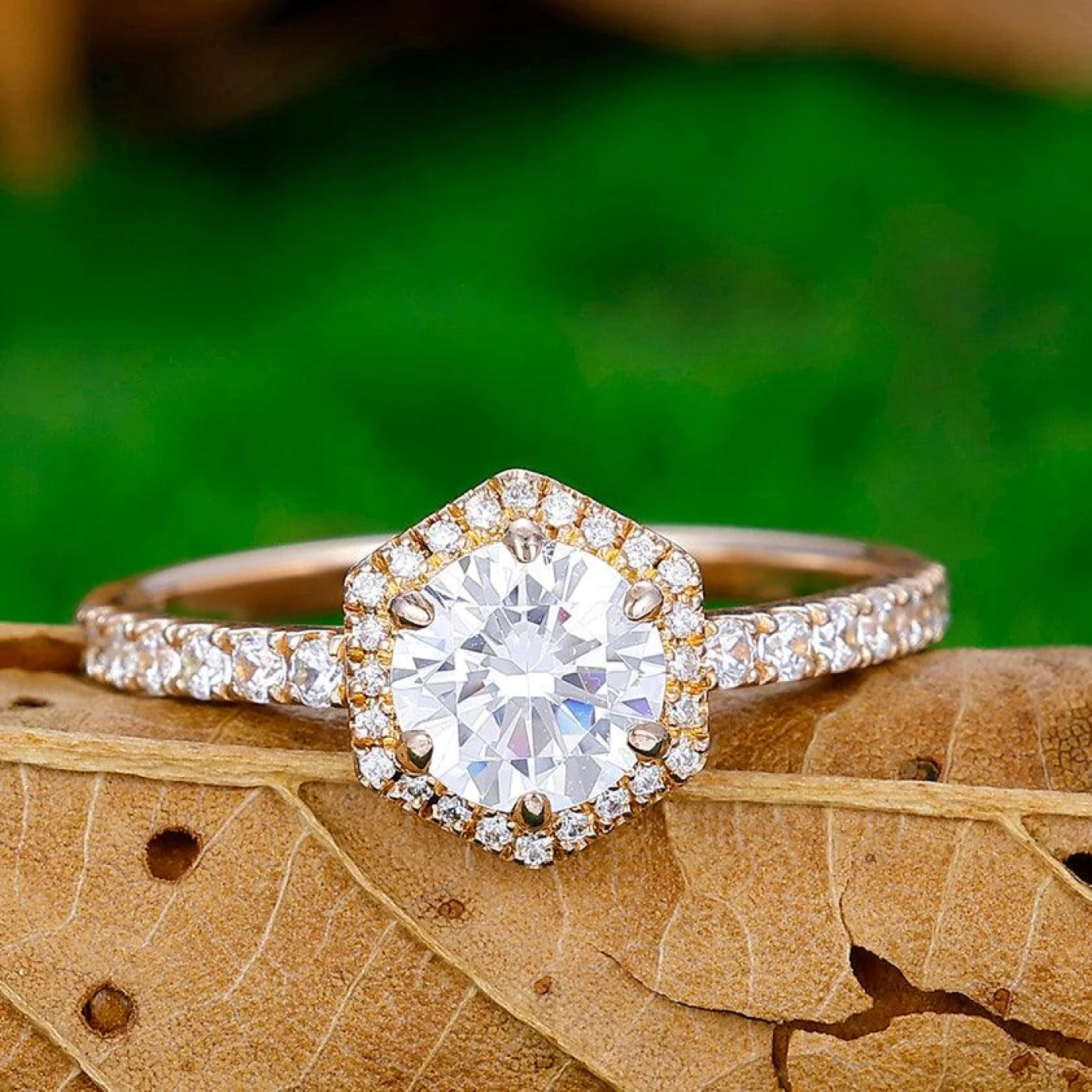 Deco Milgrain Round Engagement Ring Promise Wedding Ring For Women Gift