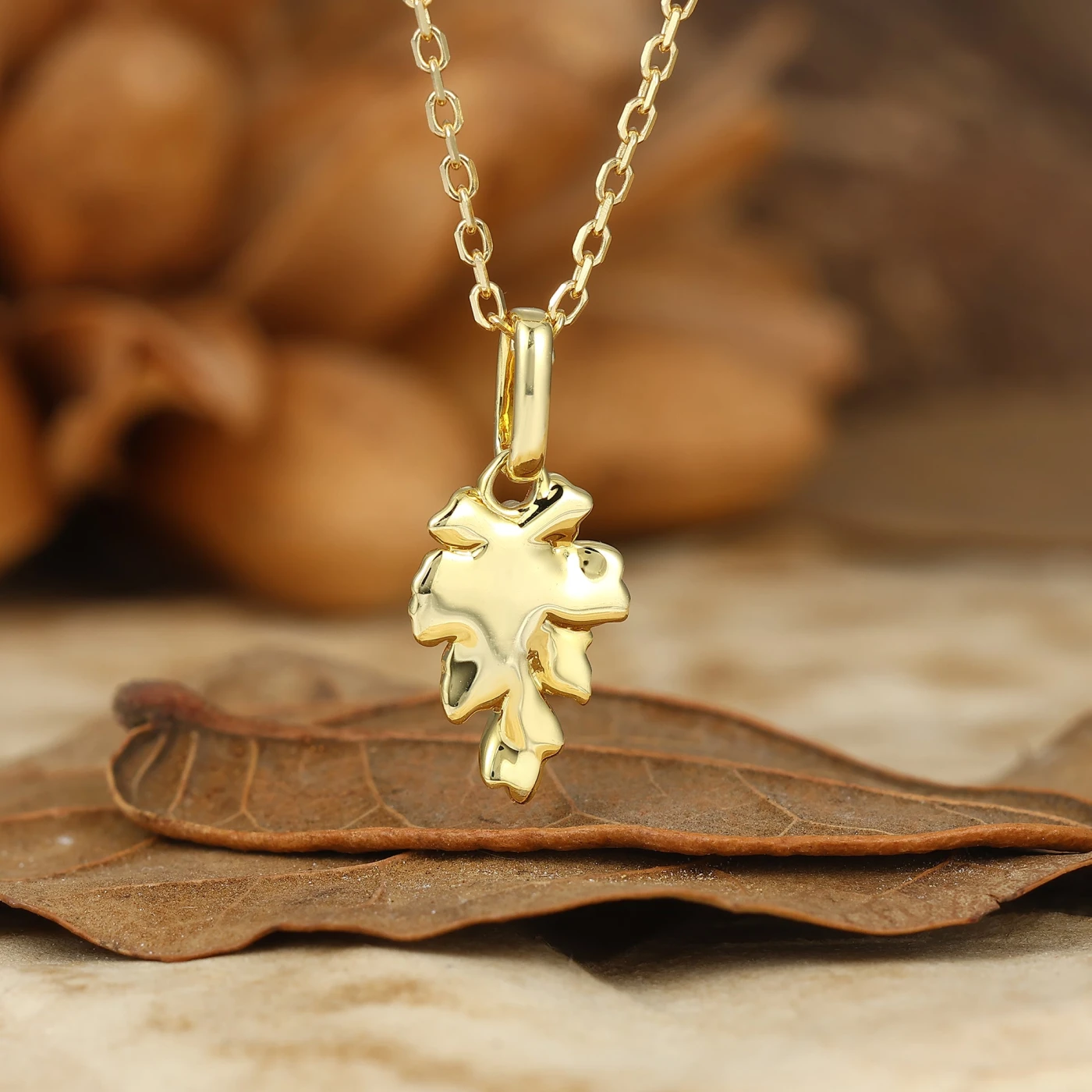 Moissanites Inlay Palm Leaf Design Pendant Necklace Anniversary Bridal Pendant - view 4