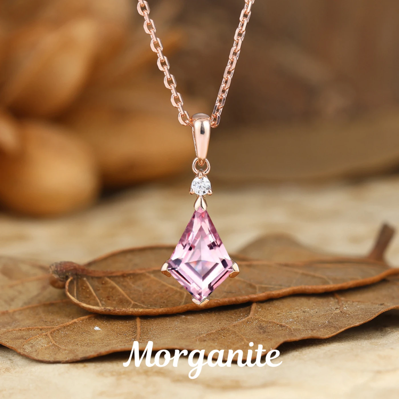 Dainty Kite Shape Necklace Pendant Pink Jewelry Birthday Gift