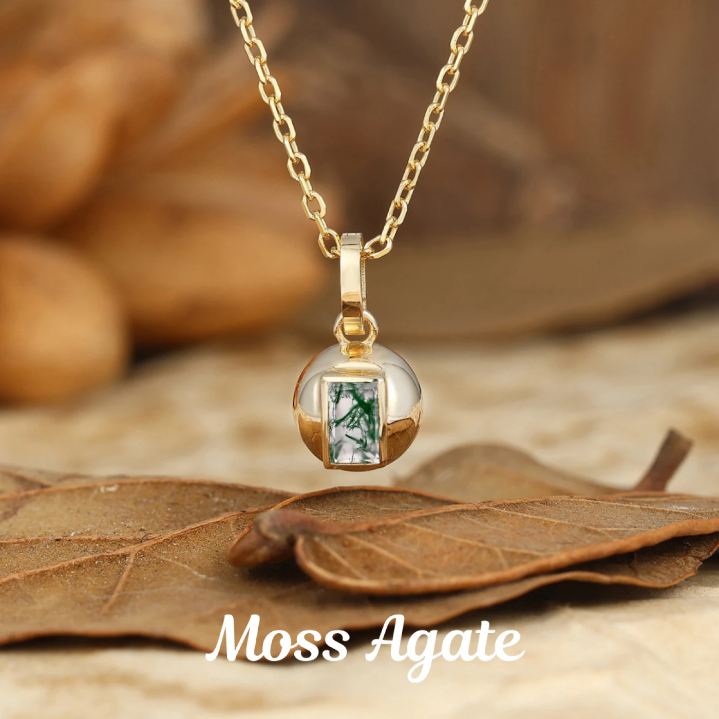 Art deco Inlay Orb Pendant Necklace Anniversary Gift For Women