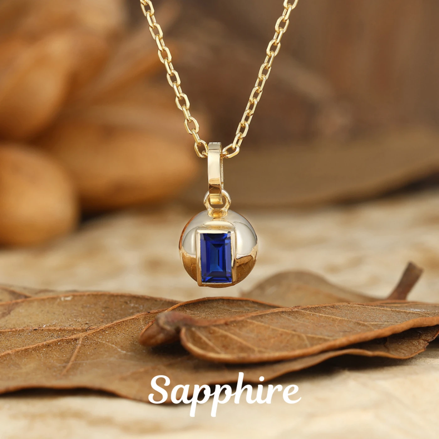 Art deco Moss Agate Inlay Orb Pendant Necklace Anniversary Gift For Women - view 6