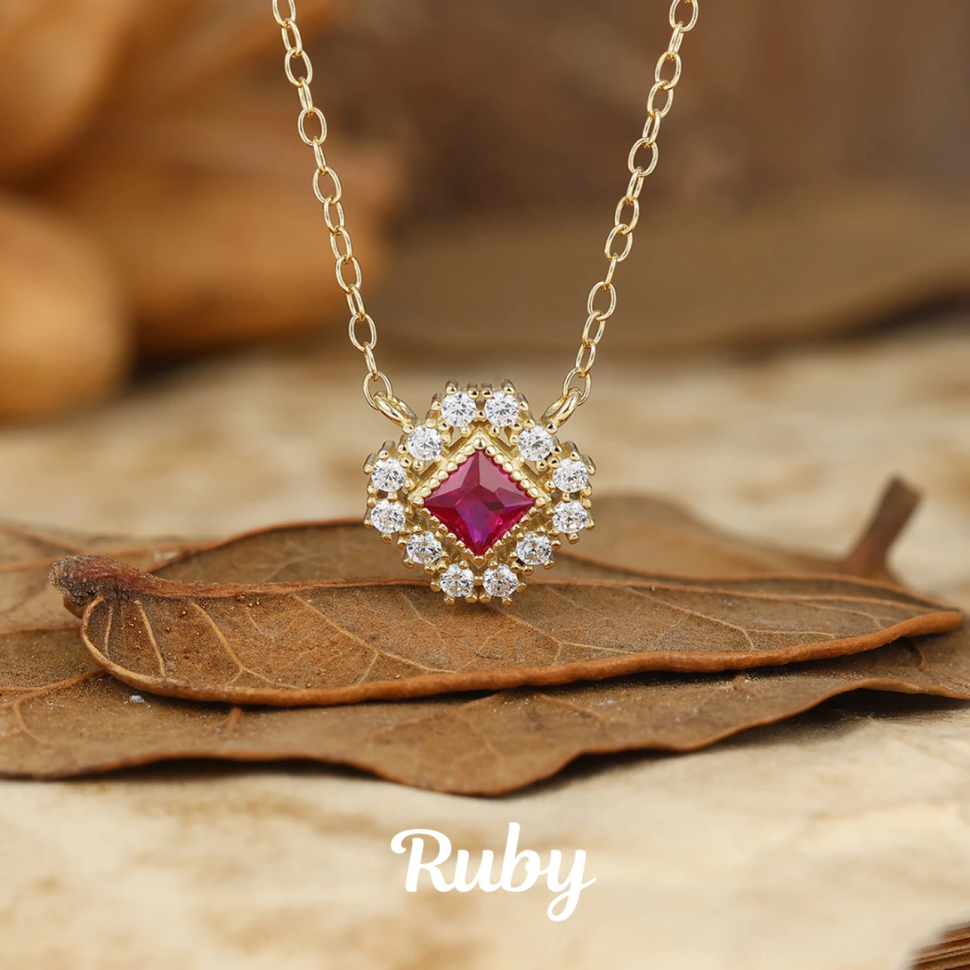 Cluster Natural Amethyst Pendant Necklace February Birthstone Necklace - view 5
