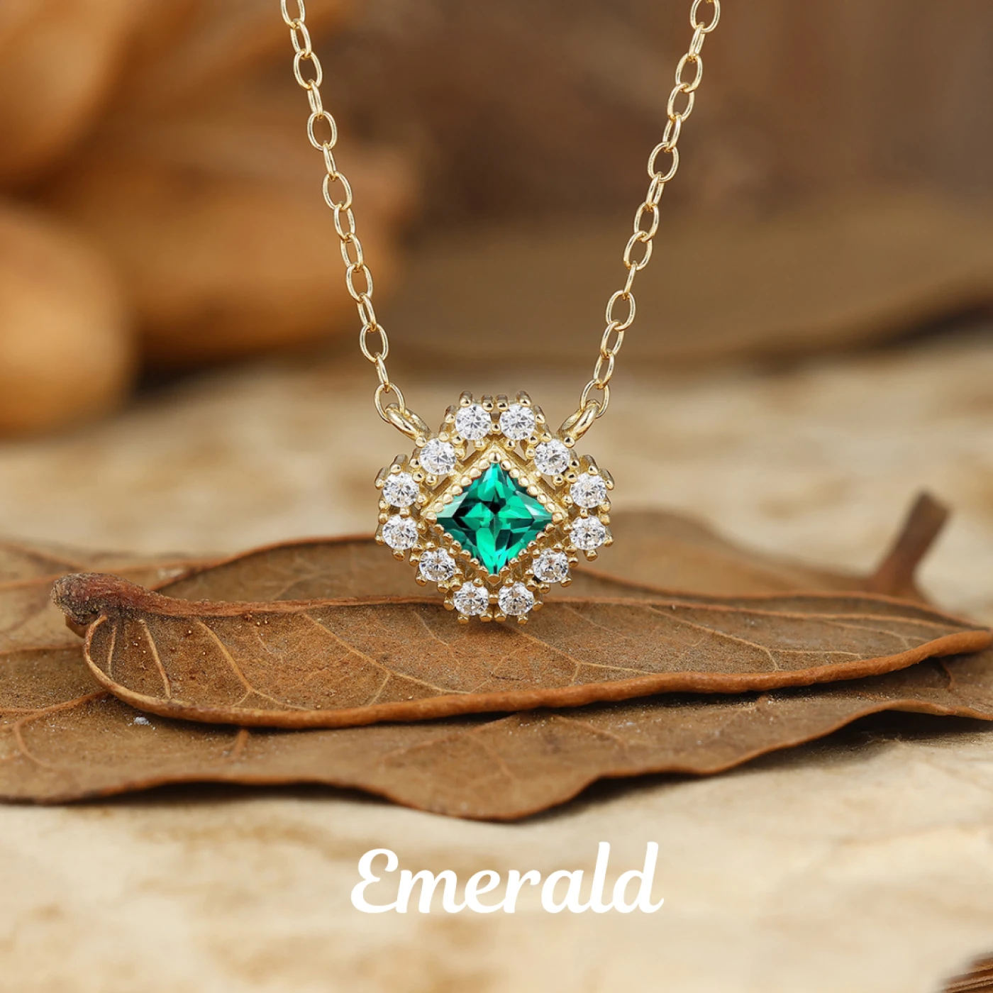 Cluster Natural Amethyst Pendant Necklace February Birthstone Necklace - view 2