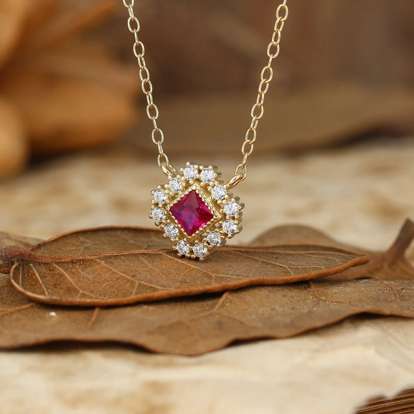 Cluster Natural Amethyst Pendant Necklace February Birthstone Necklace - view 6