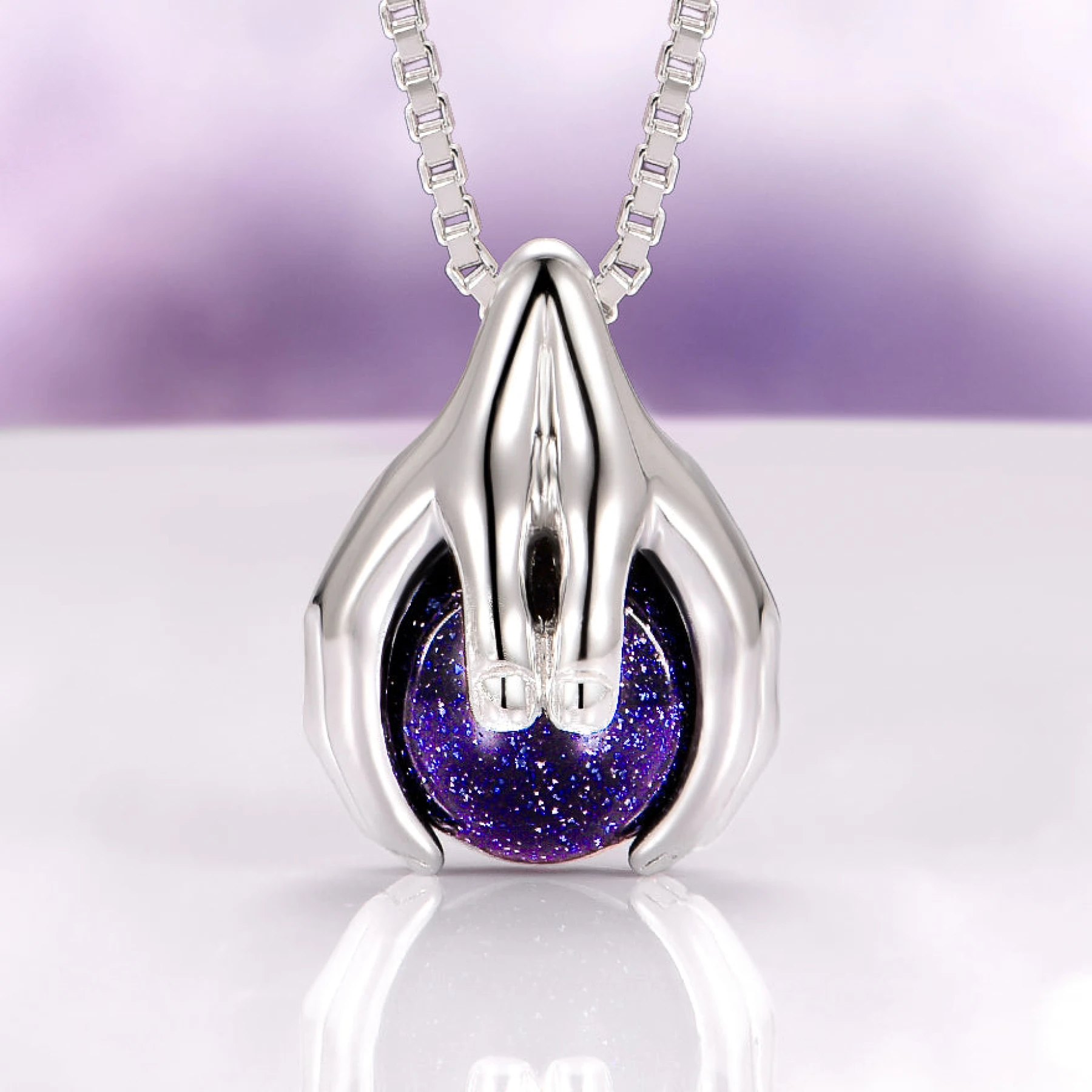 Ethereal Hold Starry Night® Pendant Necklace in Sterling Silver - view 1