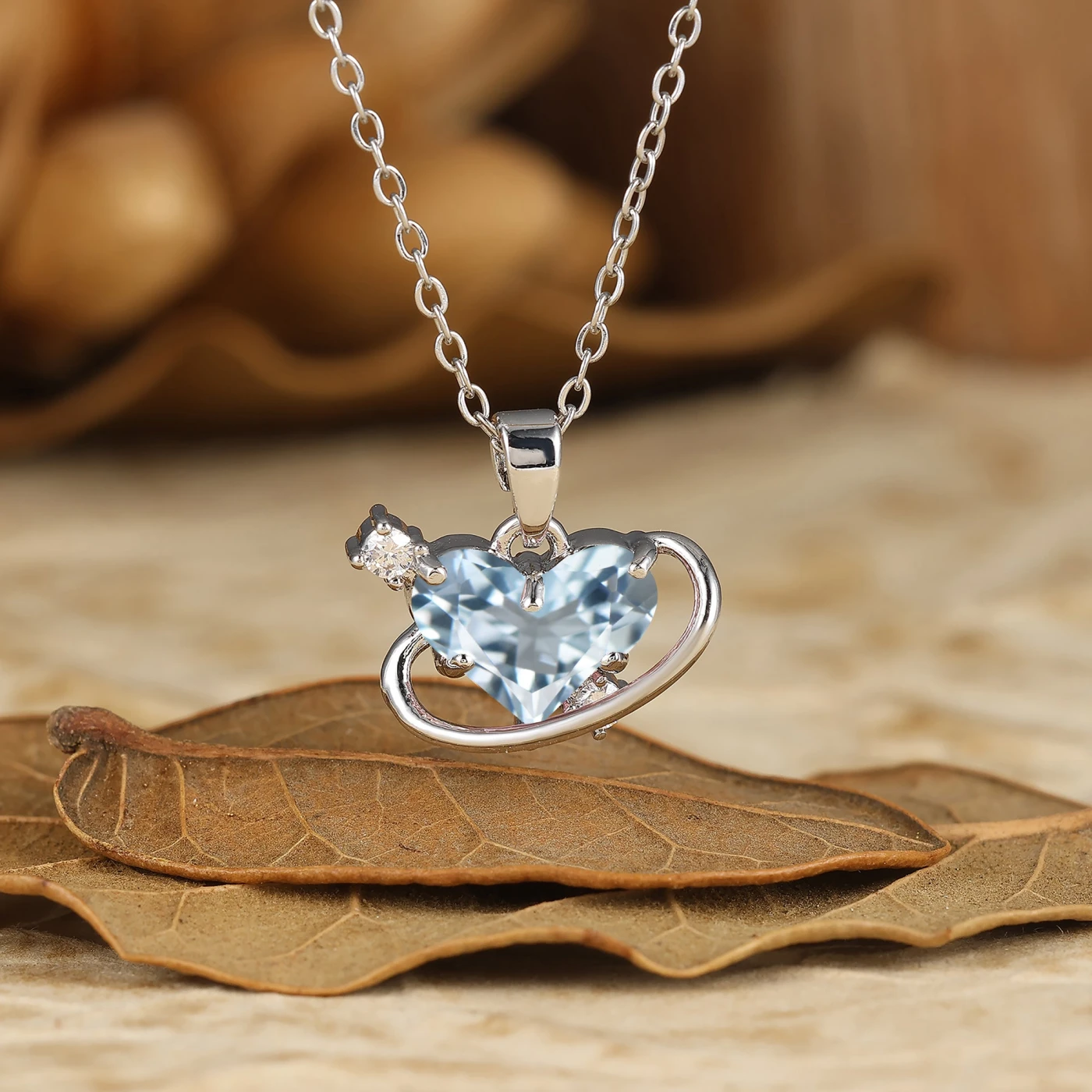 925 Sterling Silver Heart Pendant Necklace 14K Gold Neckalce Perfect Birthday Gift