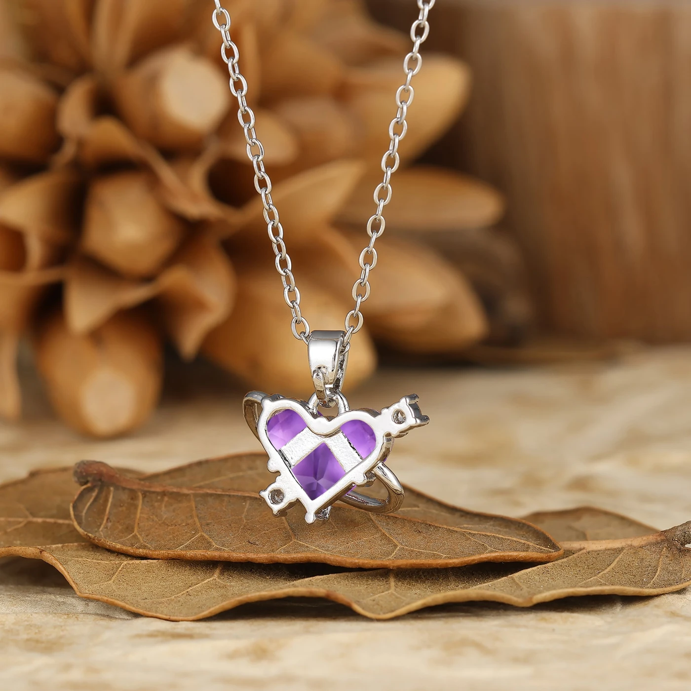 925 Sterling Silver Aquamarine Heart Pendant Necklace 14K Gold Neckalce Perfect Birthday Gift - view 12