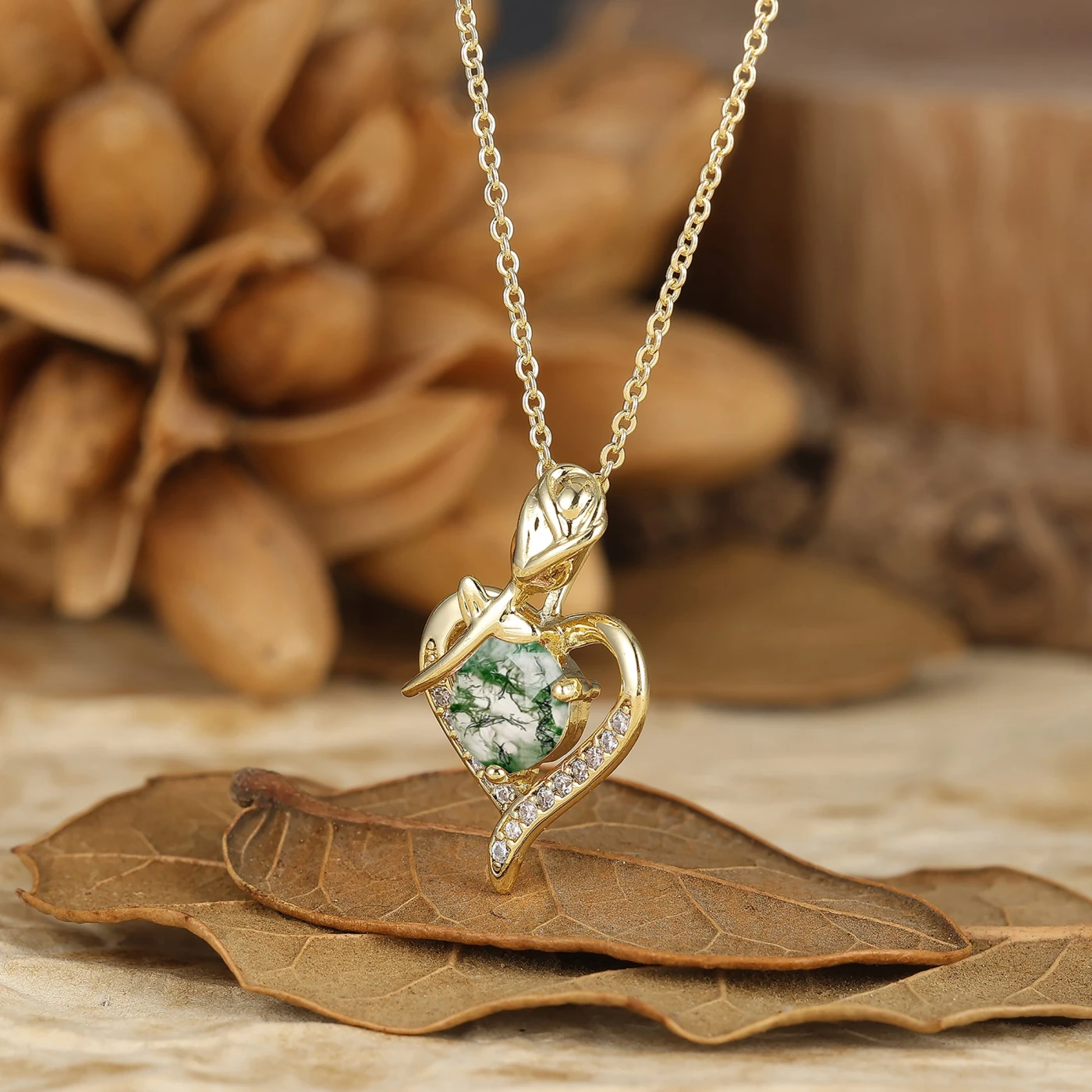 Herat Design Necklace Round Cut Aquamarine Rose Floral Women Pendant Necklace - view 8