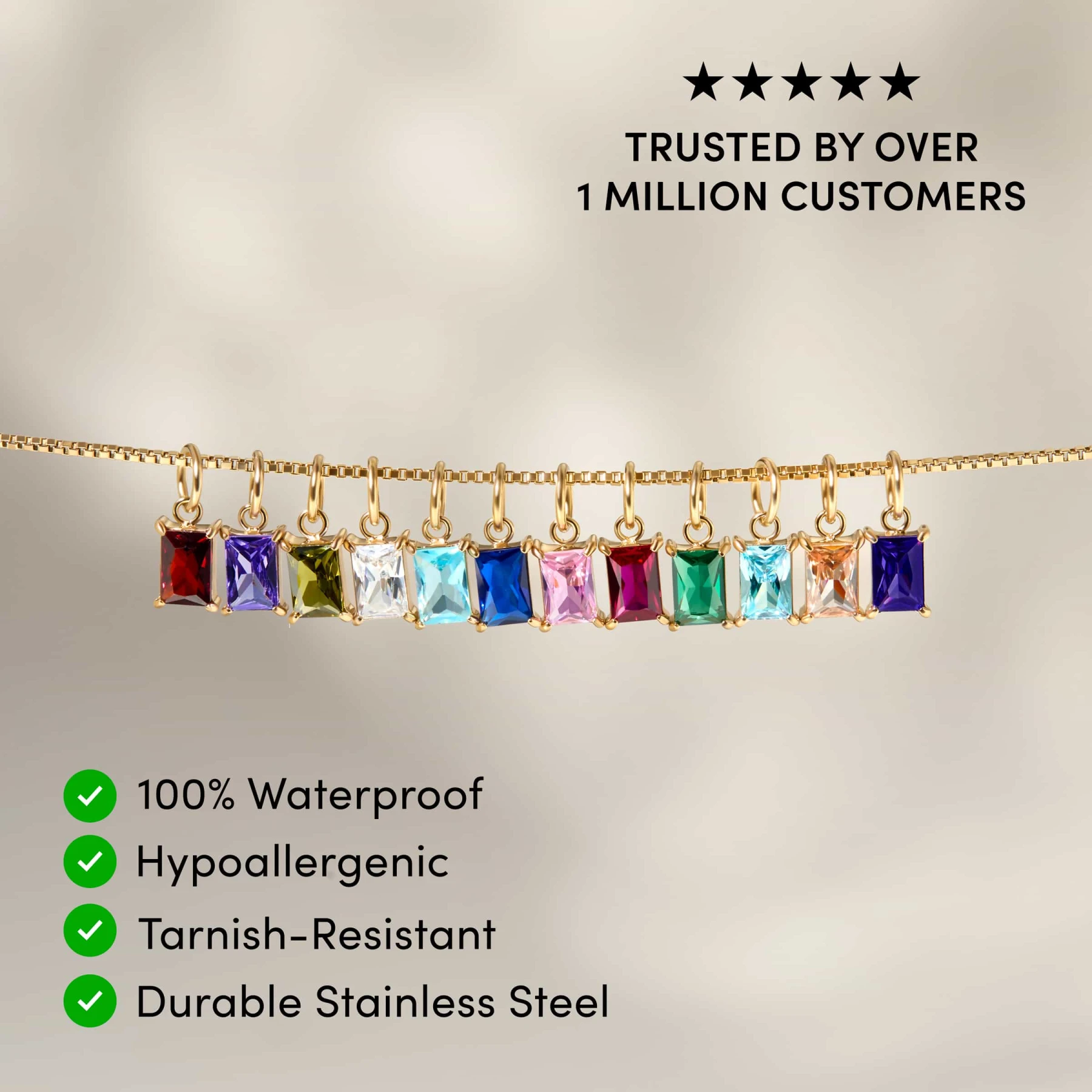The Birthstone Charm - Gold - view 5