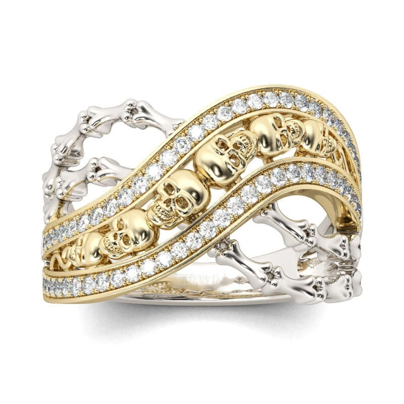 Two Tone Crossover Sterling Silver