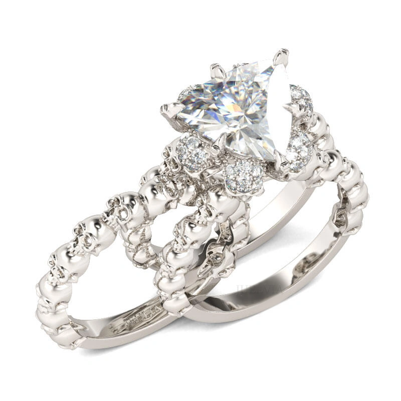 Interchangeable Trillion Cut Sterling Silver