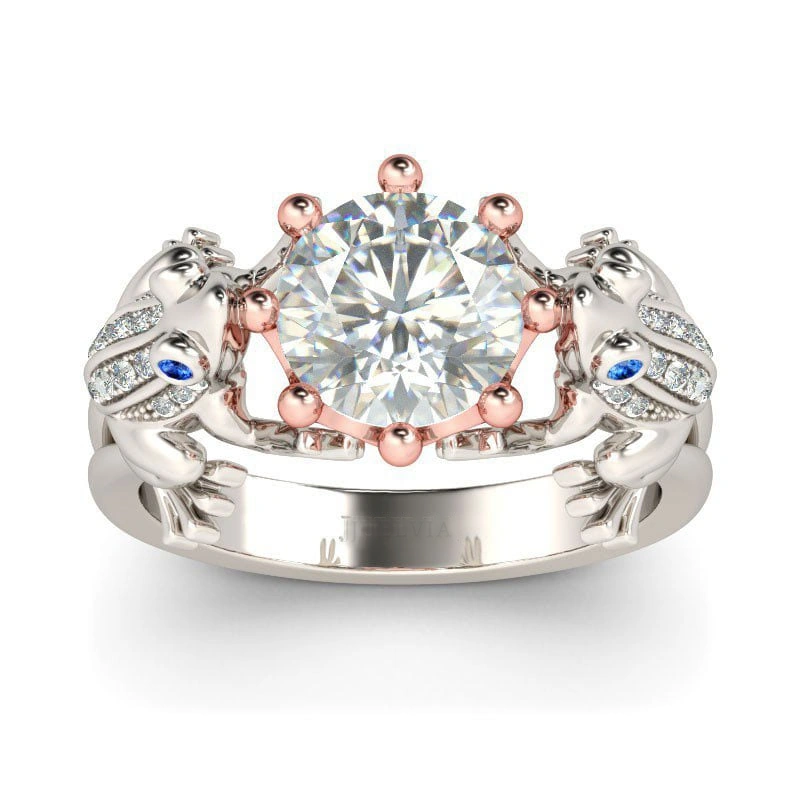 Hug Me "Frog Prince" Two Tone Crown Sterling Silver Ring