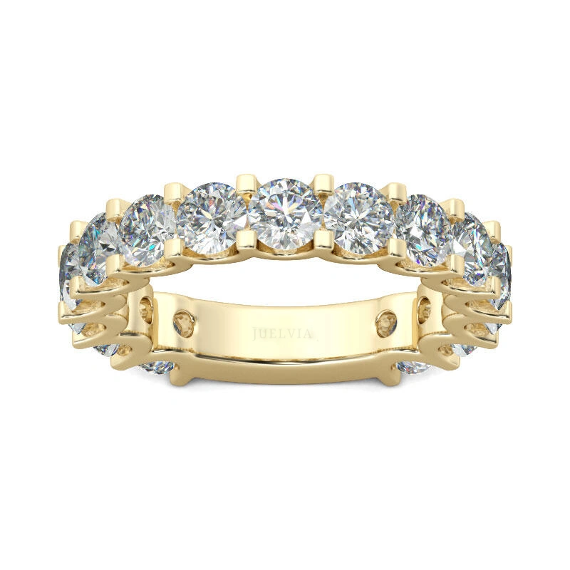 Gold Tone Bar Setting Sterling Silver Women's Band