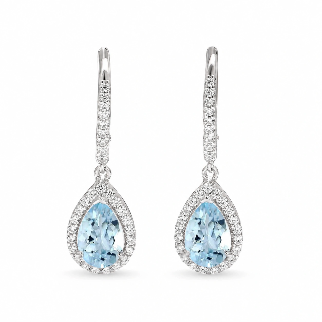 Vera Teardrop Dangle Earrings in Sterling Silver