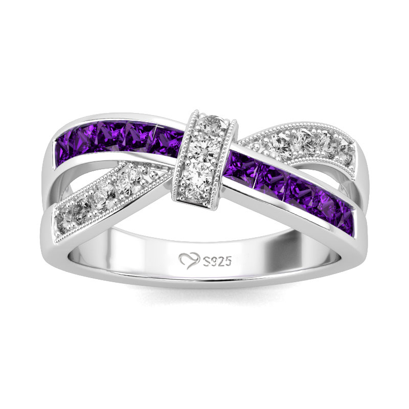 Crossover Sterling Silver Women's Band