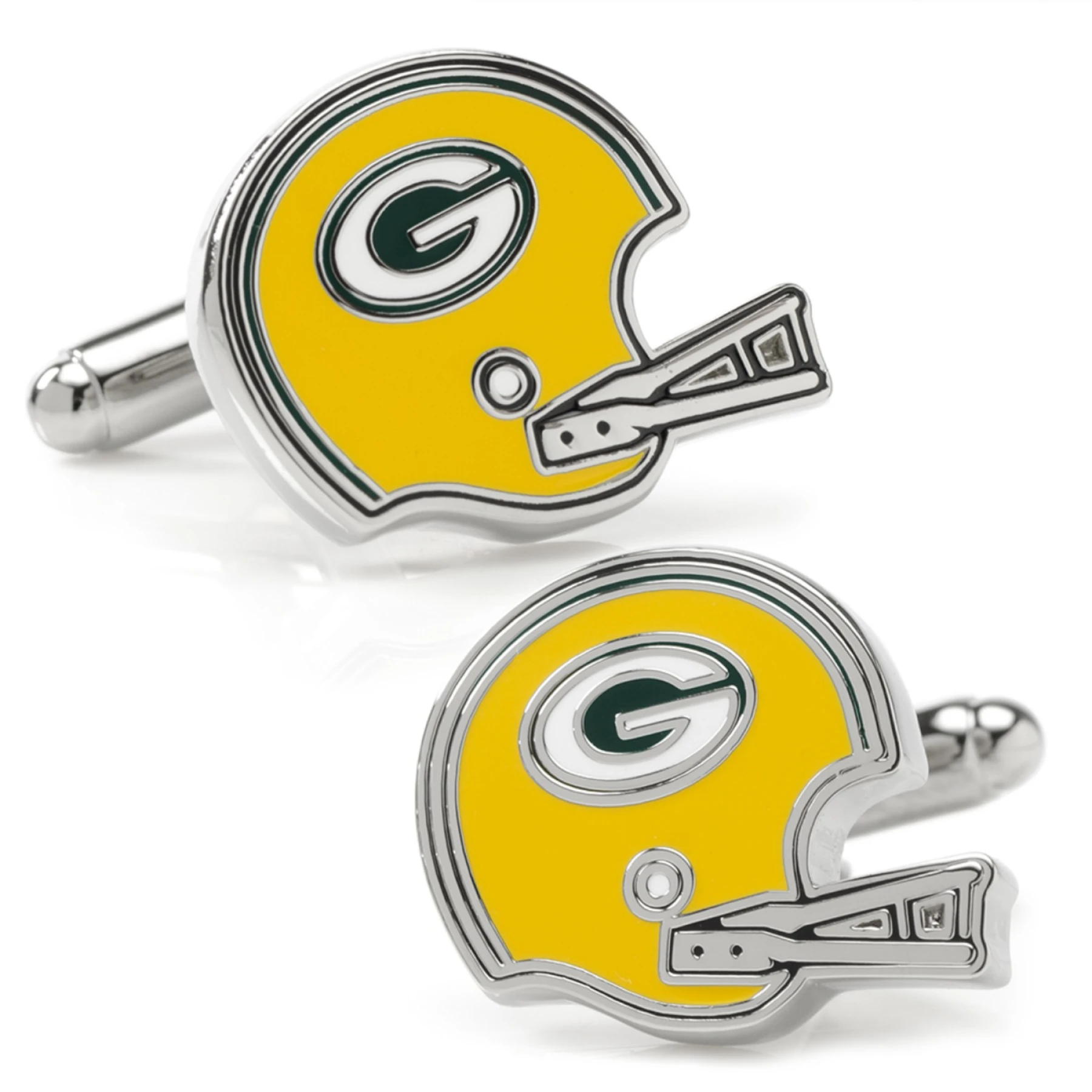 NFL- Retro Green Bay Packers Helmet Cufflinks - view 1