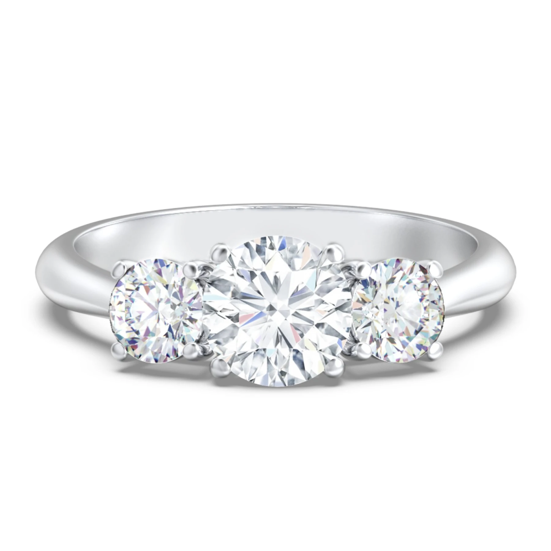Classic 3-Stone Diamond Engagement Ring - view 1