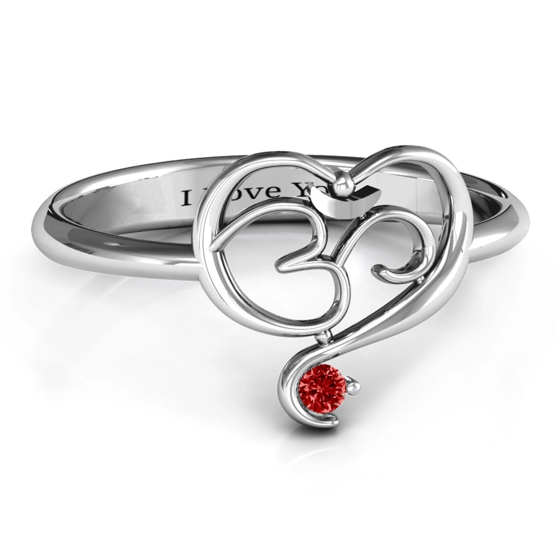 Spiritual Heart Om Ring - view 1