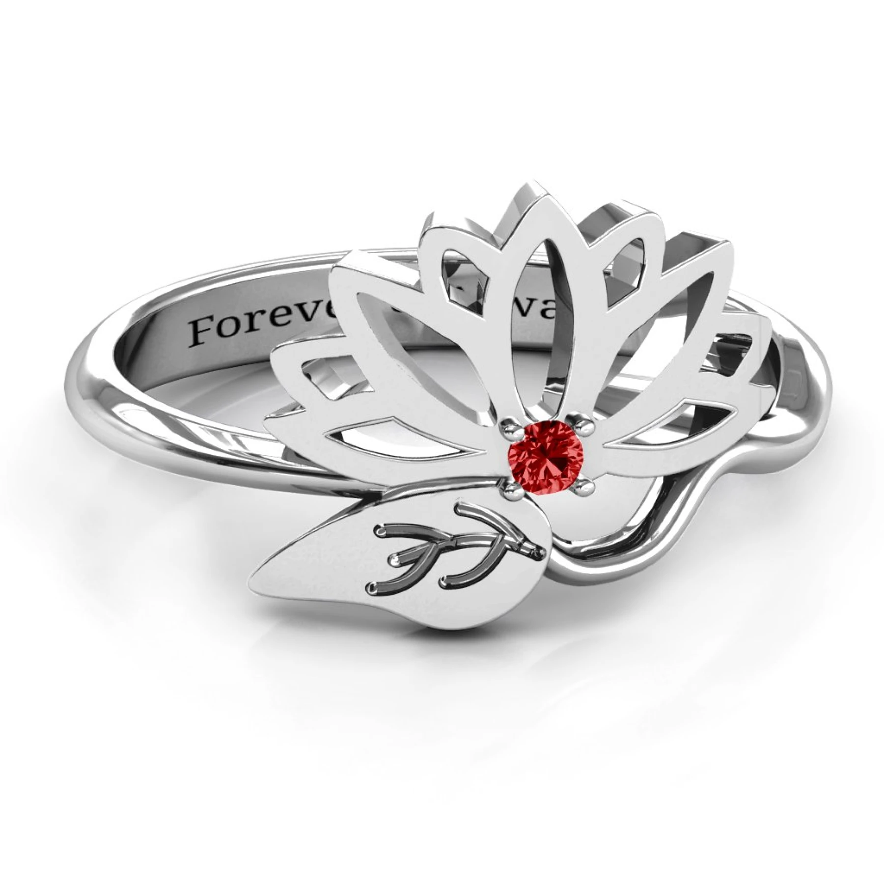 Leaves and Lotus Wrap Ring - view 1