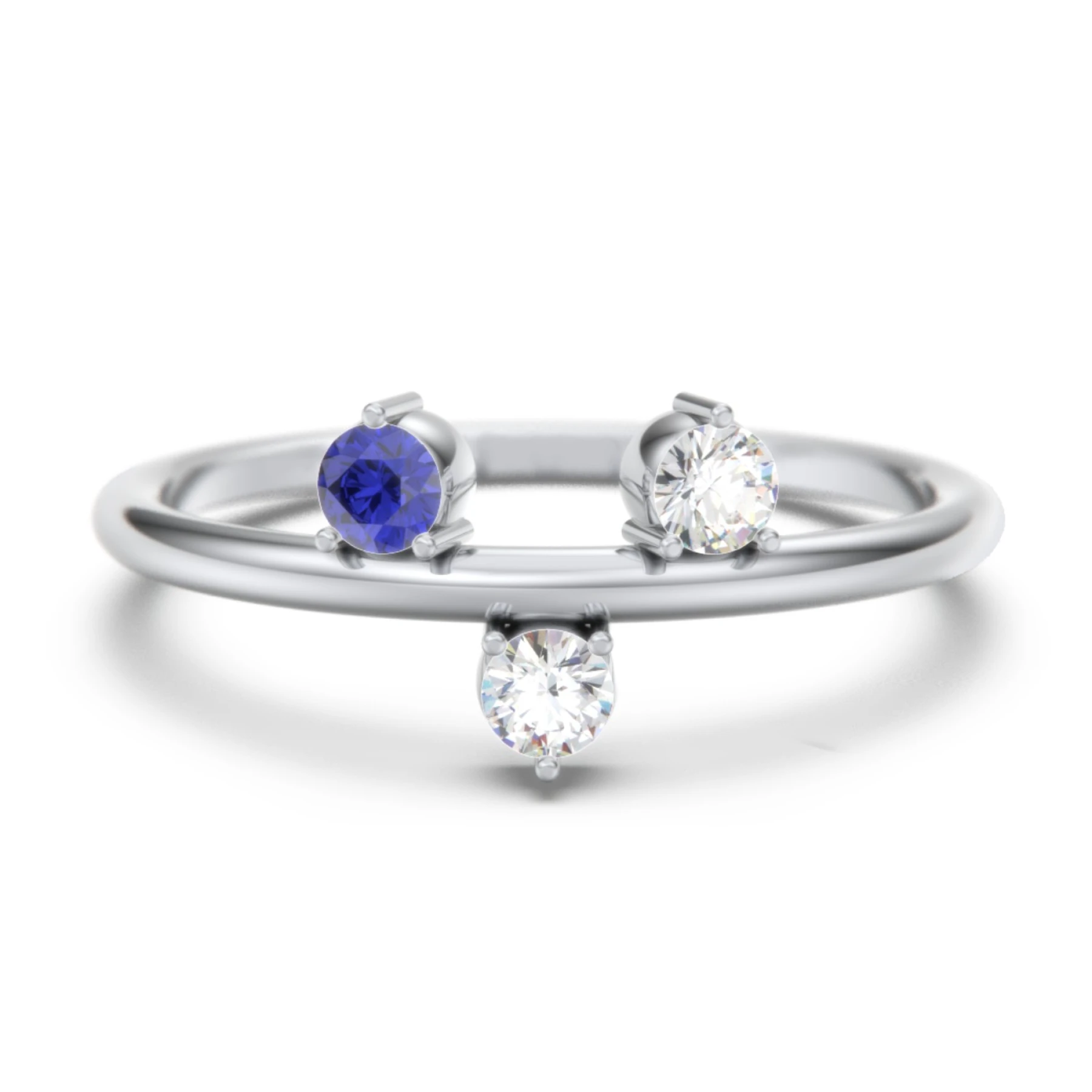 Stacking Ring with 1-5 Stones - view 1