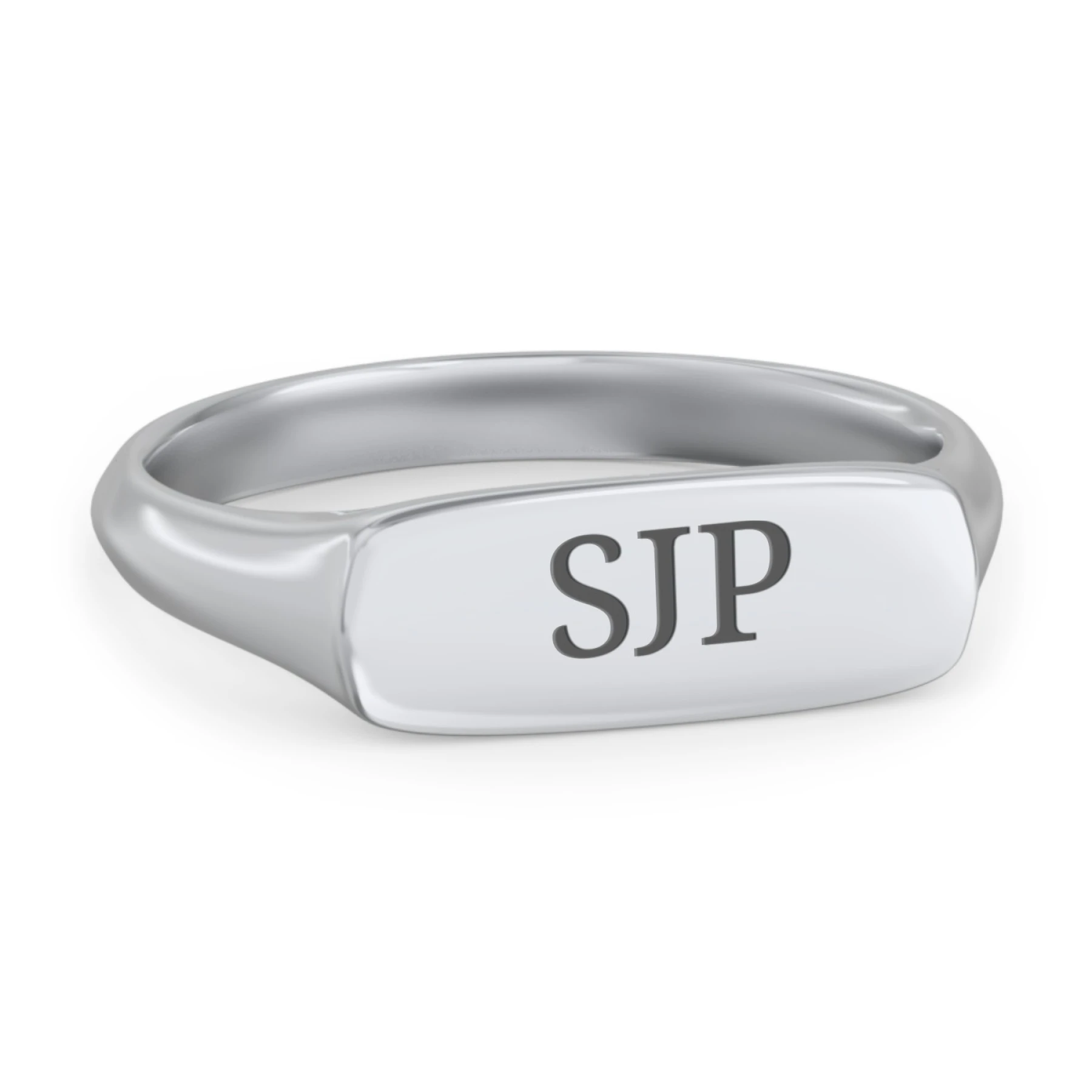 Women's Bar Signet Ring - view 1