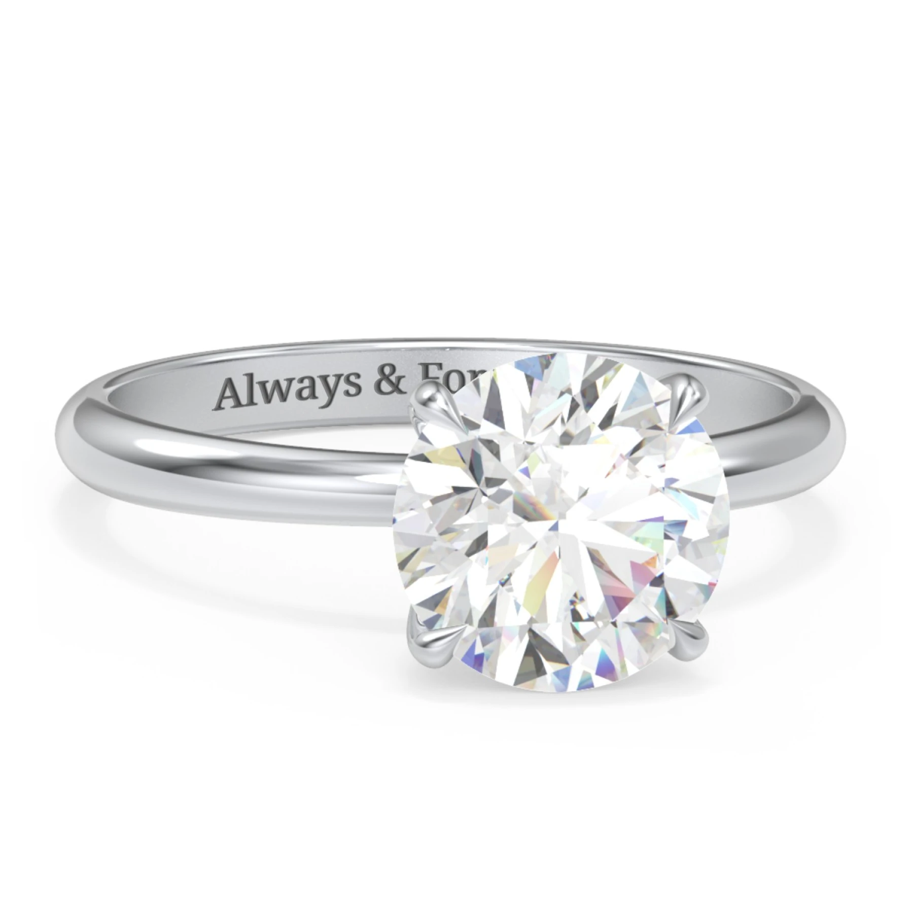 2.5 ct. (8.5mm) Classic Solitaire Moissanite Engagement Ring - view 1