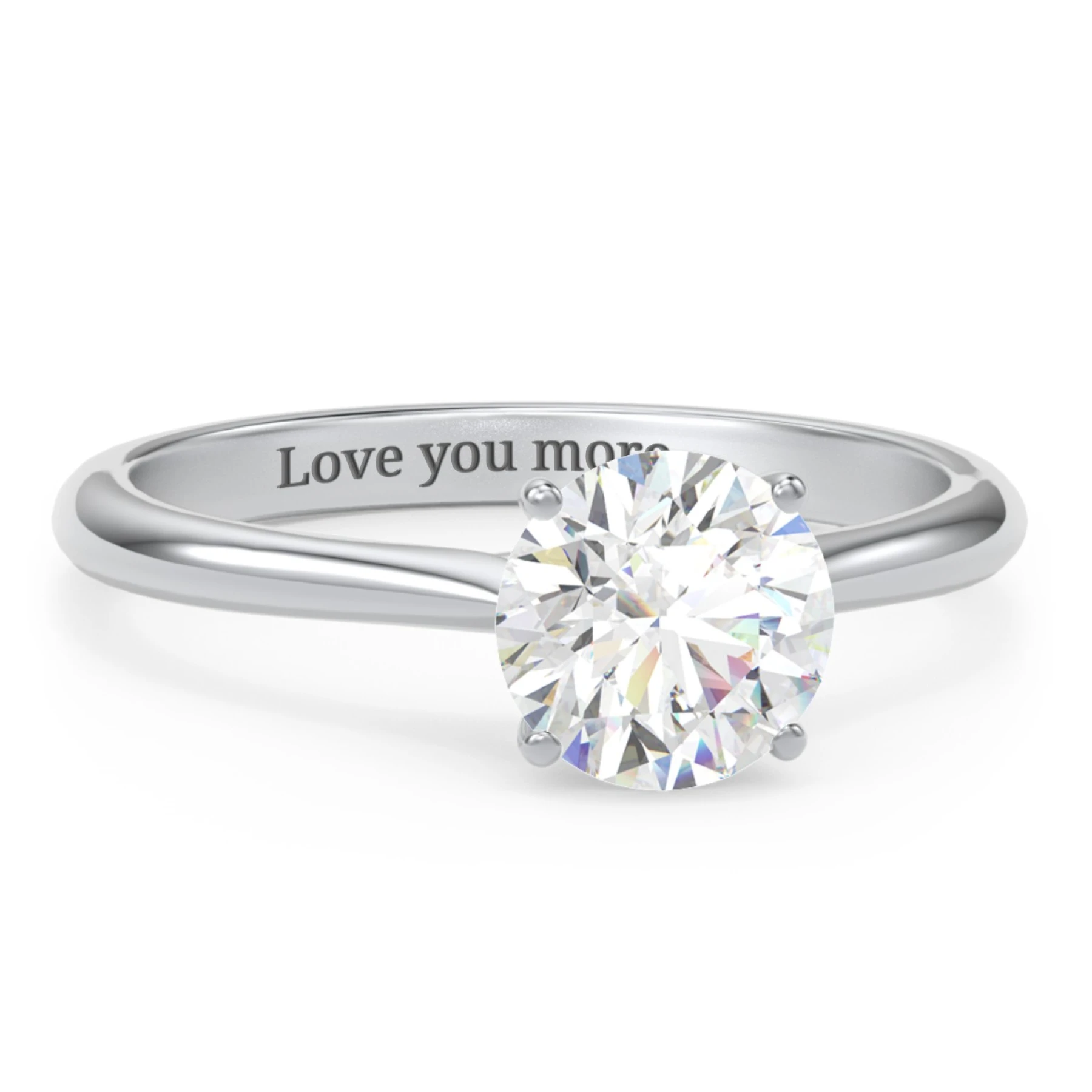 1.5 ct. (7.5mm) Moissanite Classic Two Tone Engagement Ring - view 1