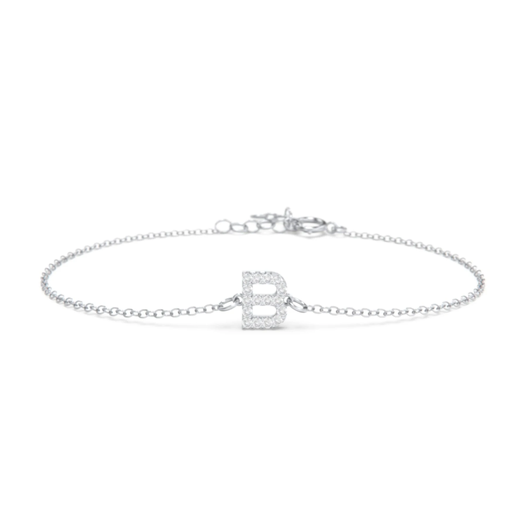 Pavé Initial Bracelet - B - view 1