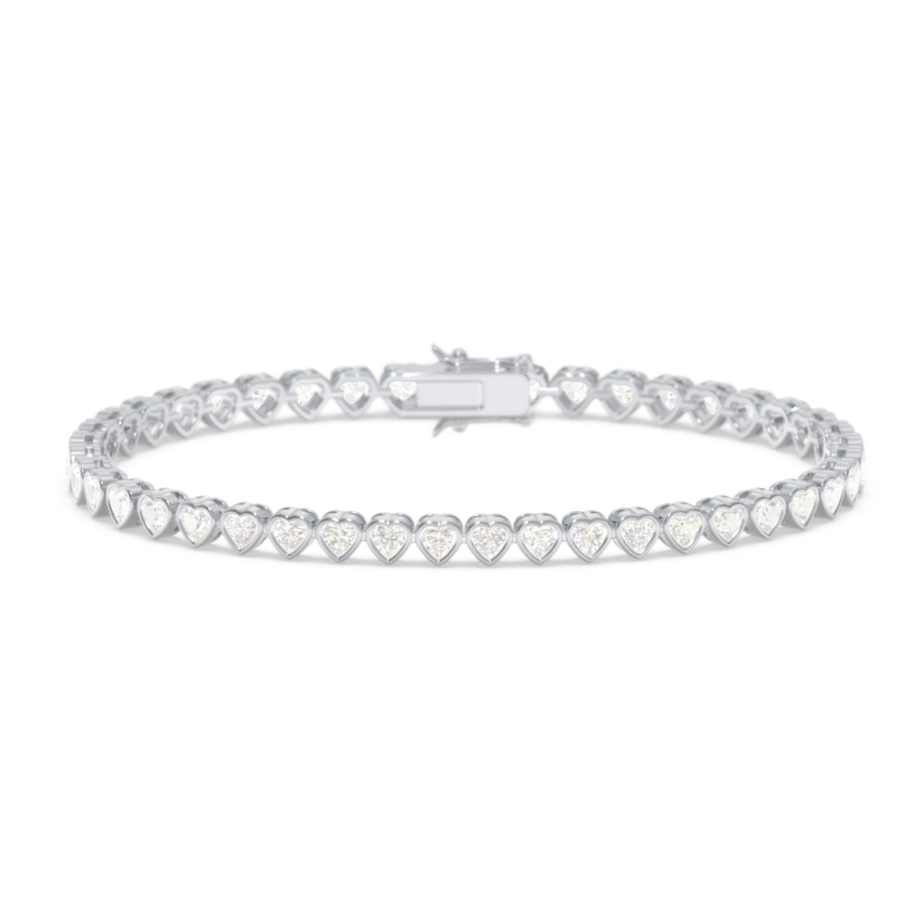 Heart Cubic Zirconia Tennis Bracelet - view 1