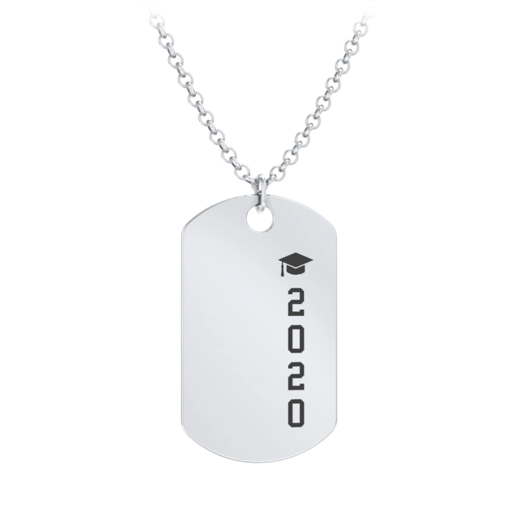 2020 Graduation Dog Tag Necklace