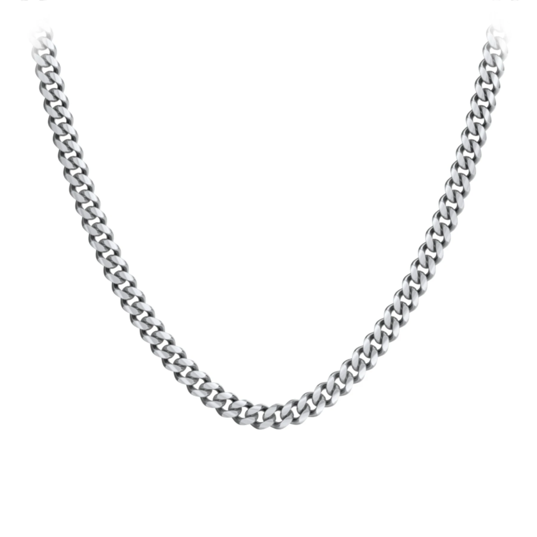 Men's 20" Cuban Chain Necklace in Stainless Steel - 8mm - view 1