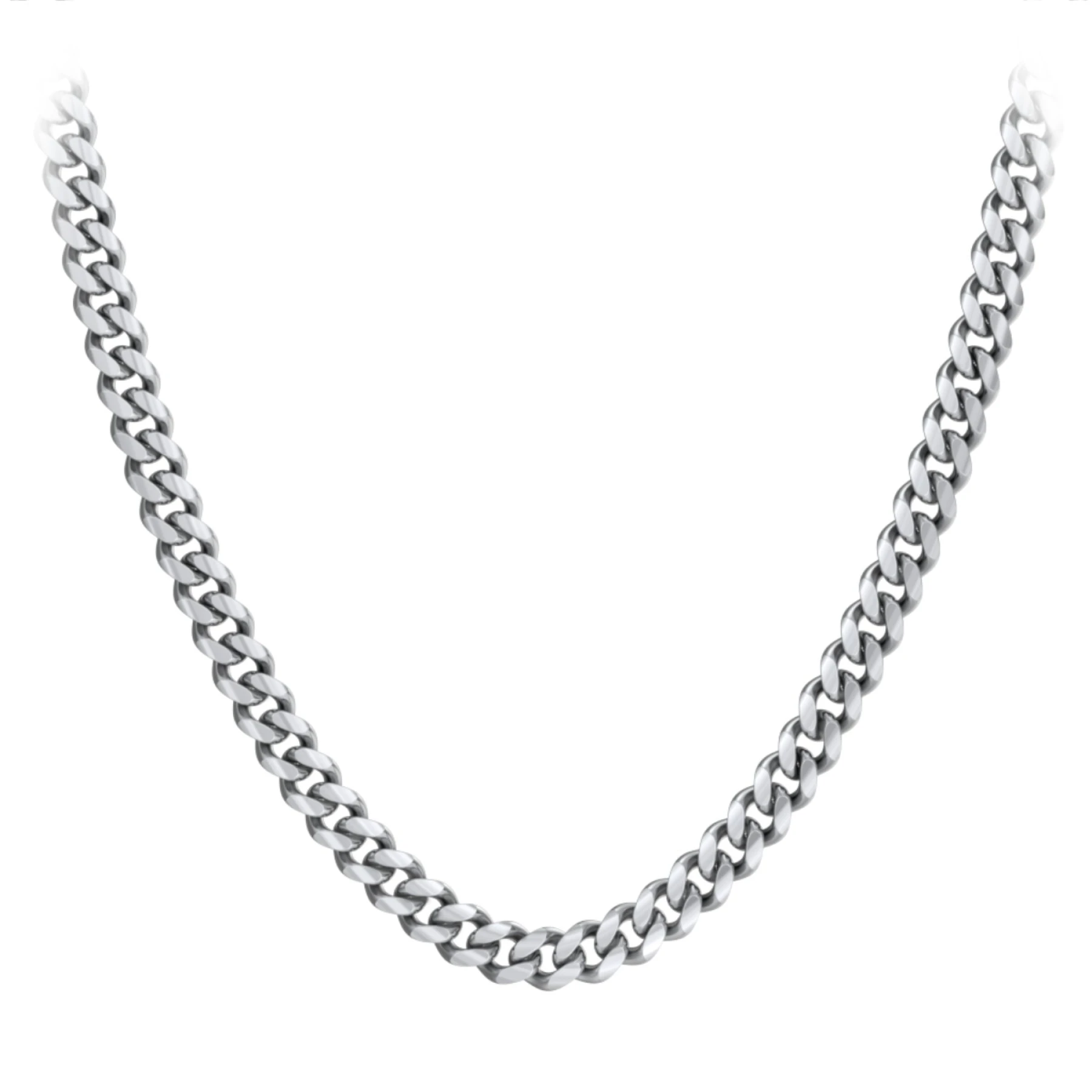 Men's 22" Cuban Chain Necklace in Stainless Steel - 10mm - view 1