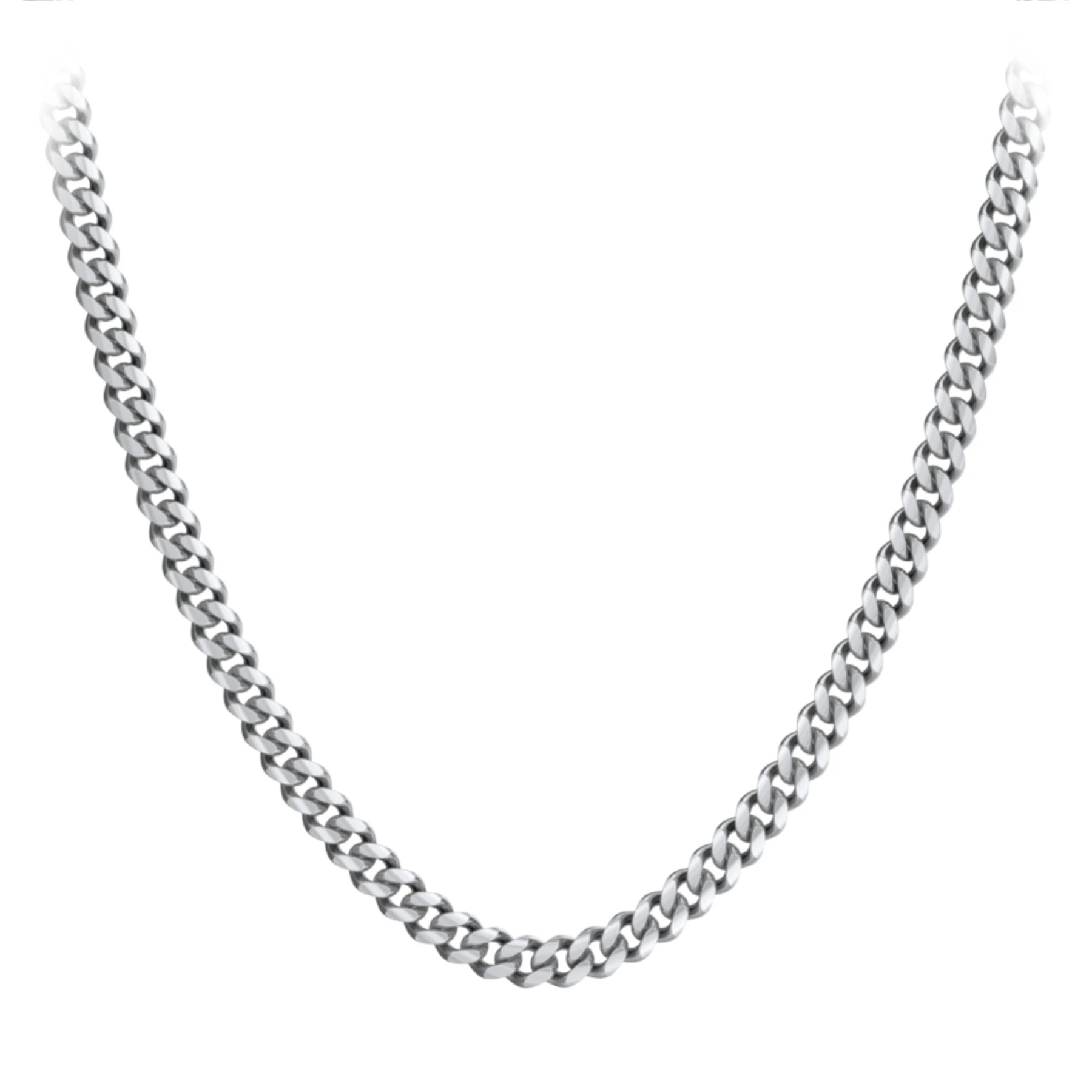 Men's 22" Cuban Chain Necklace in Stainless Steel - 8mm - view 1