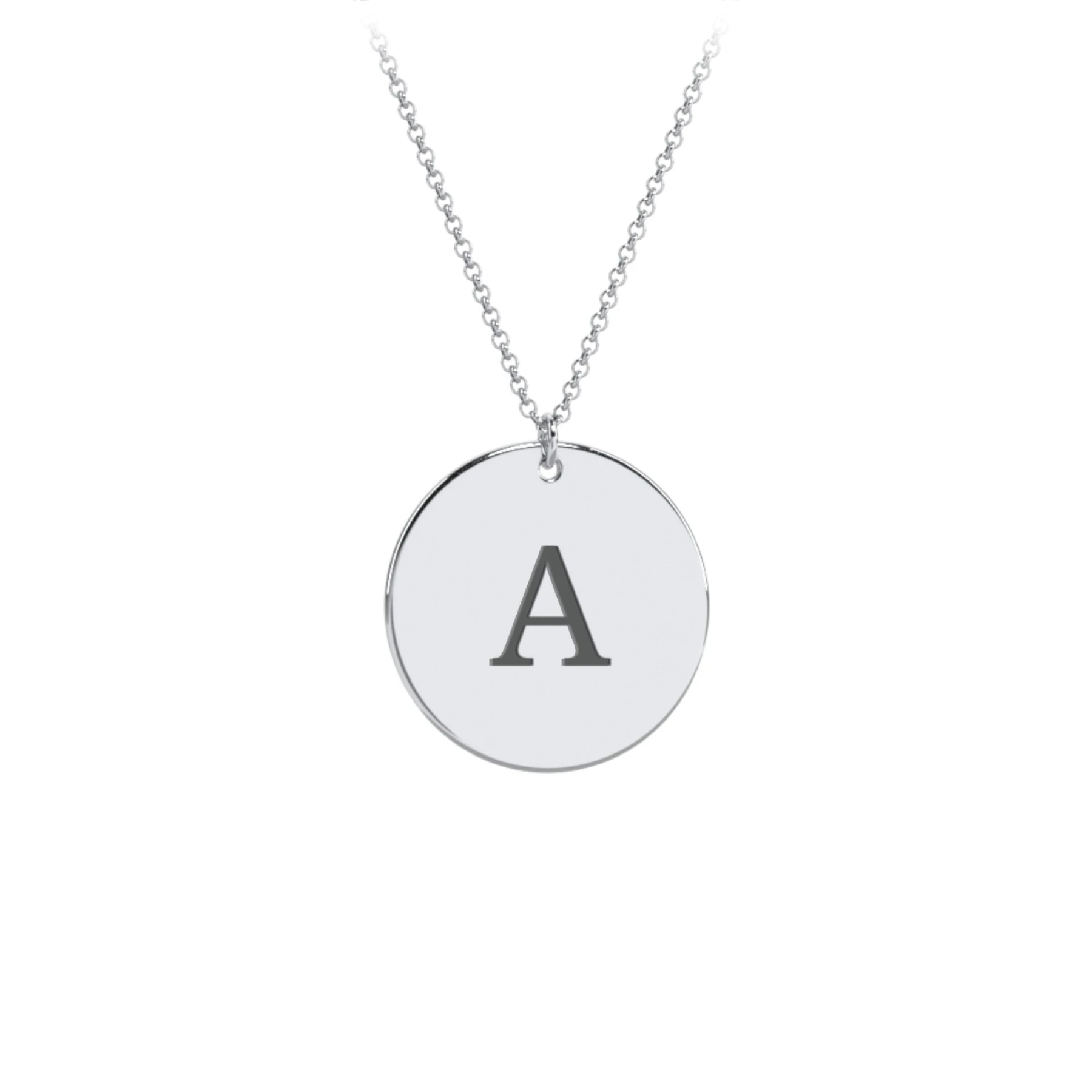 Charmed Initial Disc Pendant