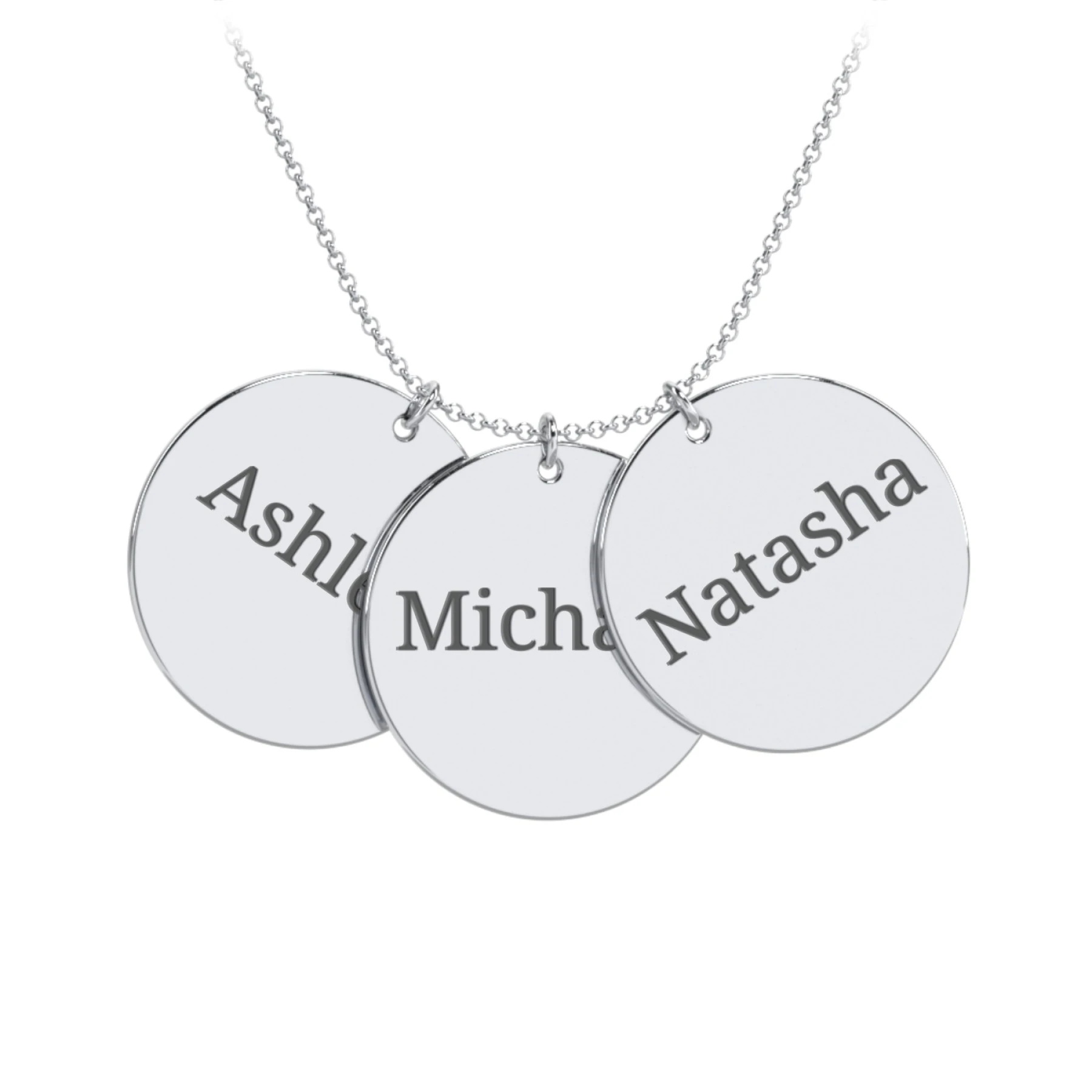 Engravable Name 3 Disc Pendant