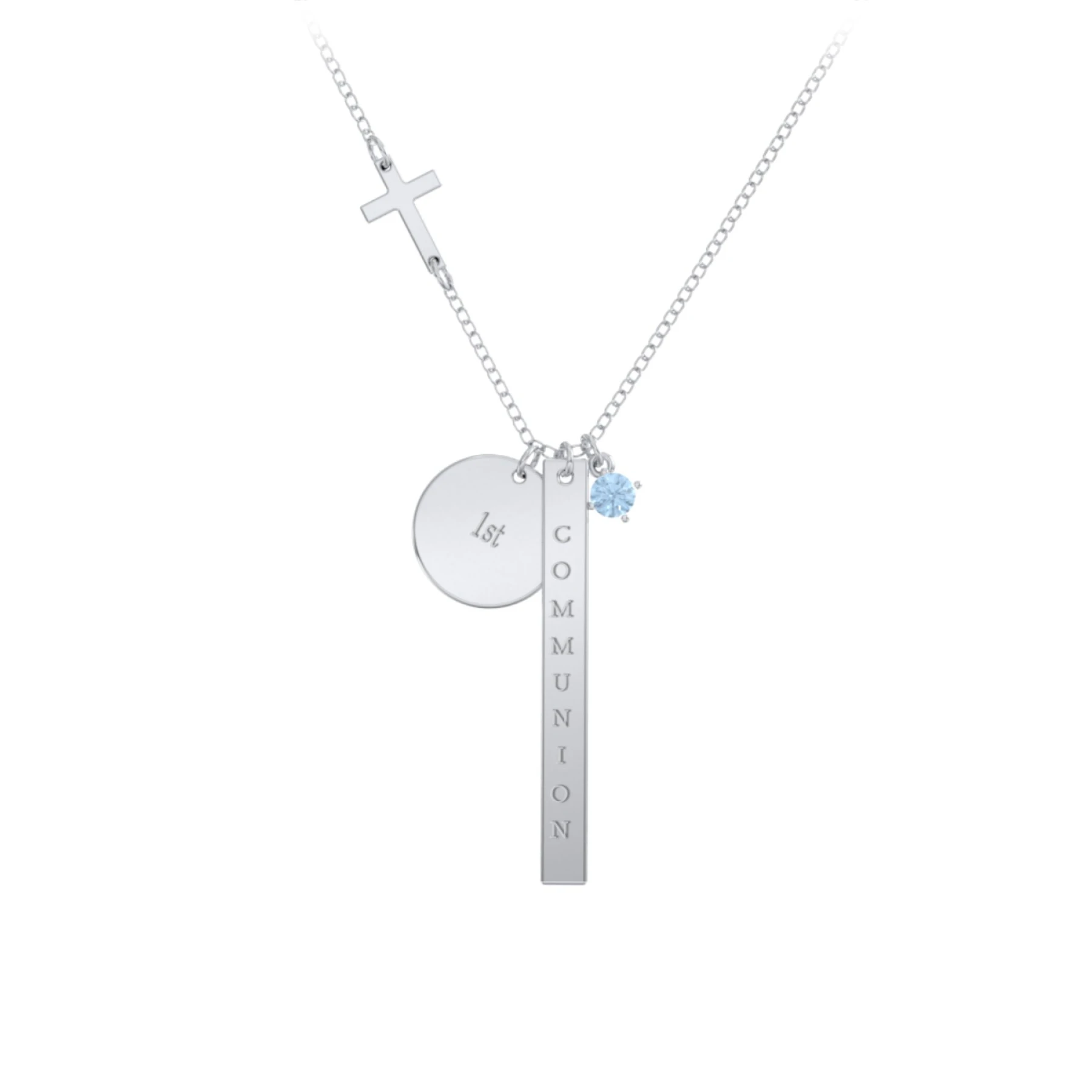 Milestone Necklace with Cross Charm