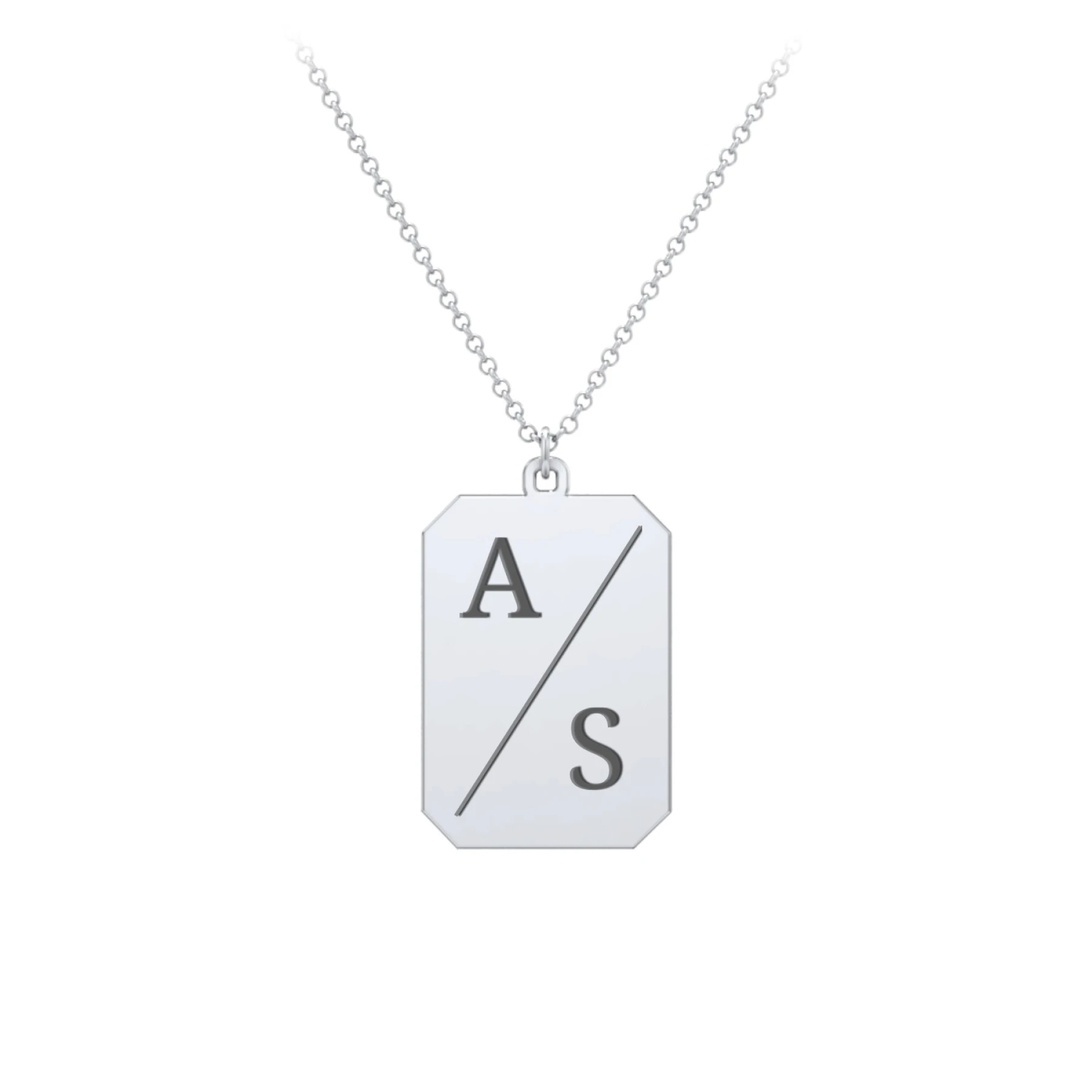 2 Engravable Tag Charm Necklace