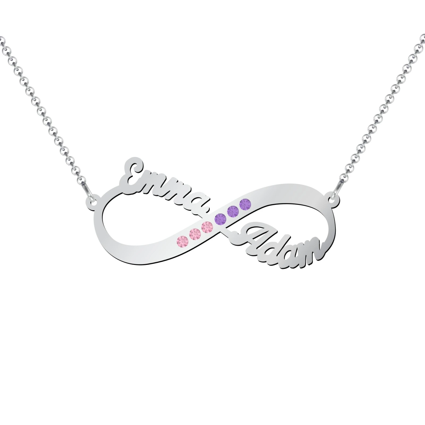 Infinity Name Necklace with Accents