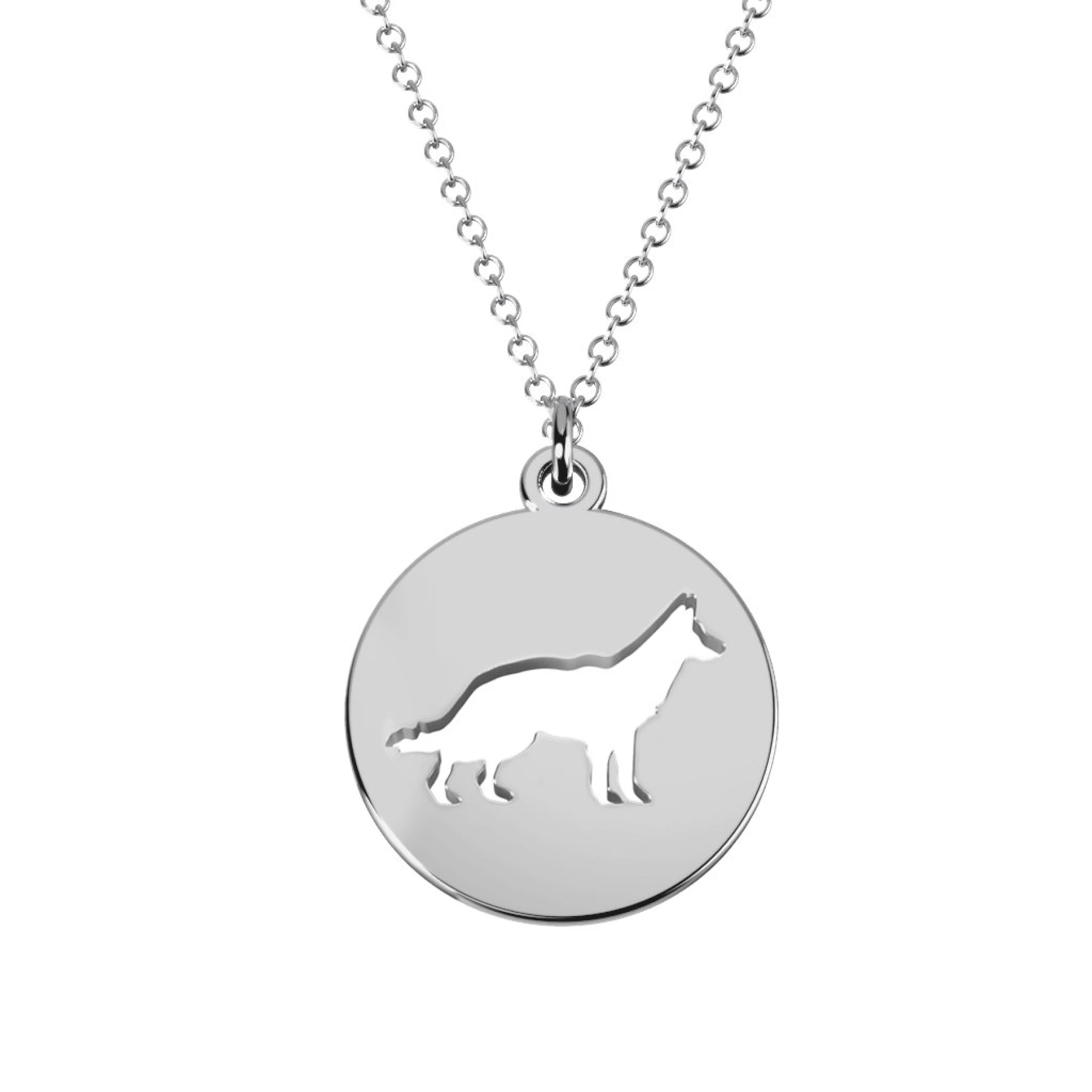 German Shepherd Cutout Disc Necklace - view 1