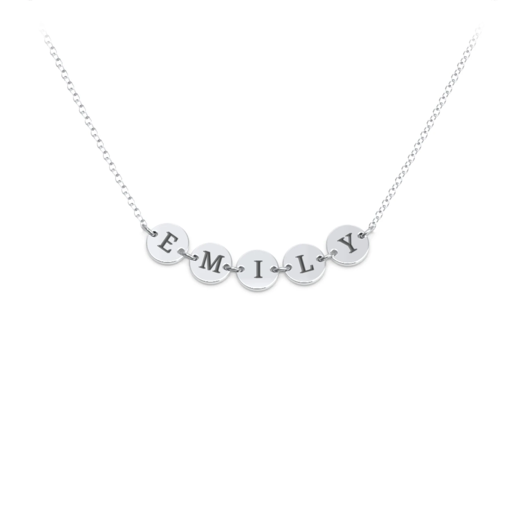 Engravable Initial 5 Disc Pendant